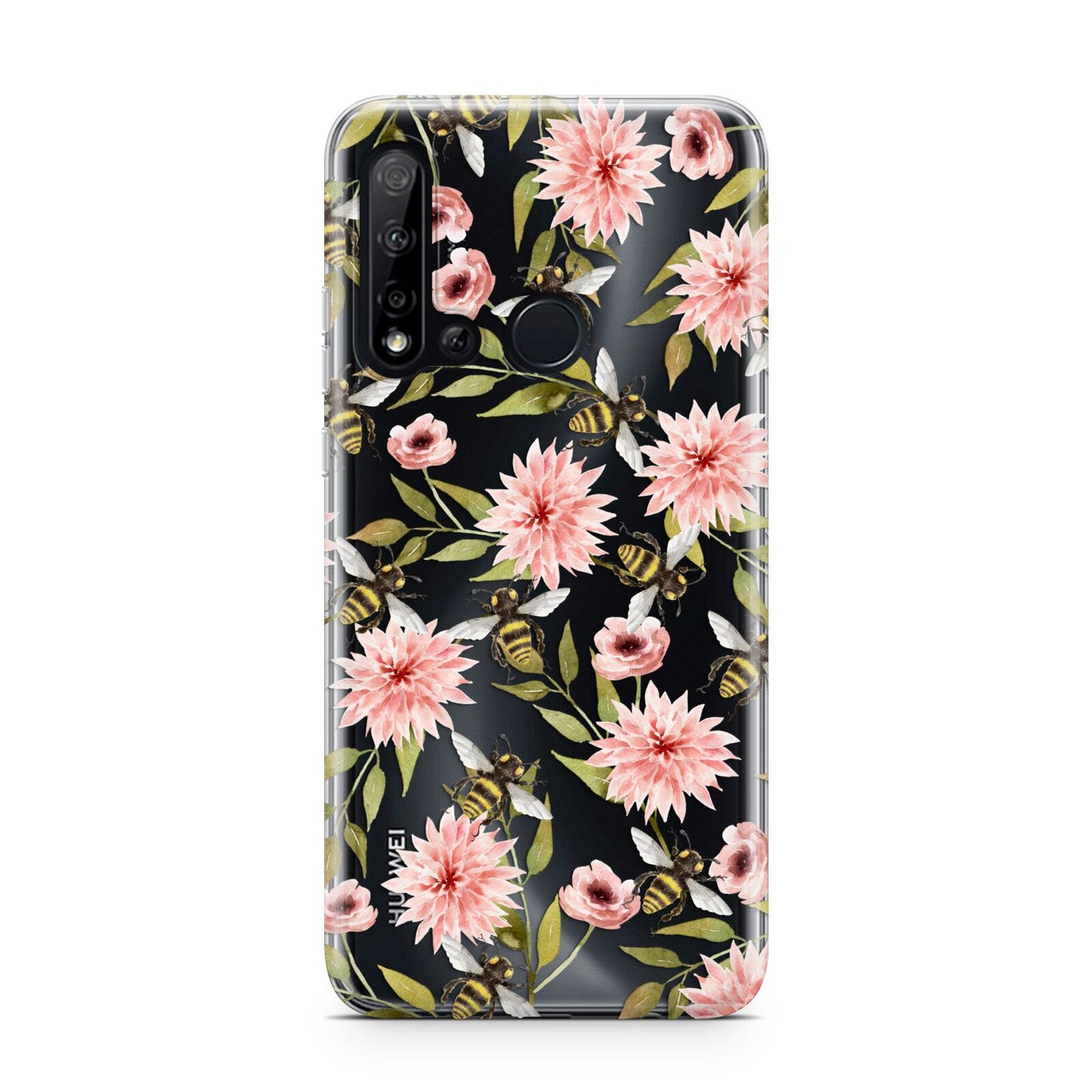 Pink Flowers and Bees Huawei P20 Lite 5G Phone Case