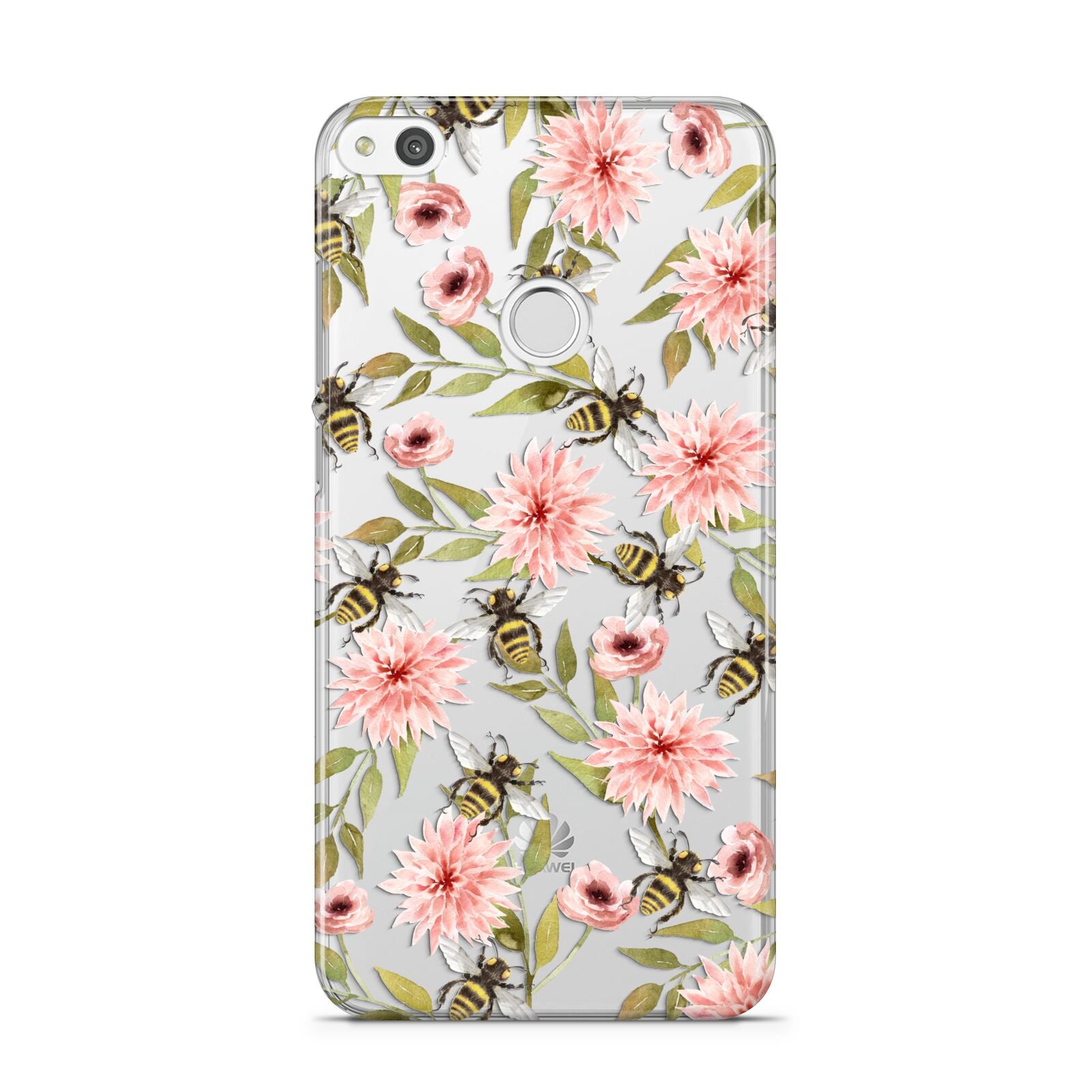 Pink Flowers and Bees Huawei P8 Lite Case