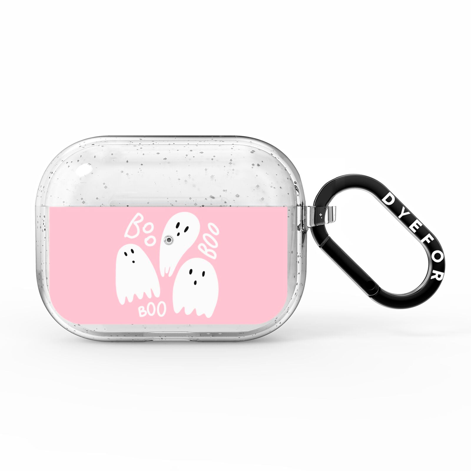 Pink Ghost AirPods Pro Glitter Case