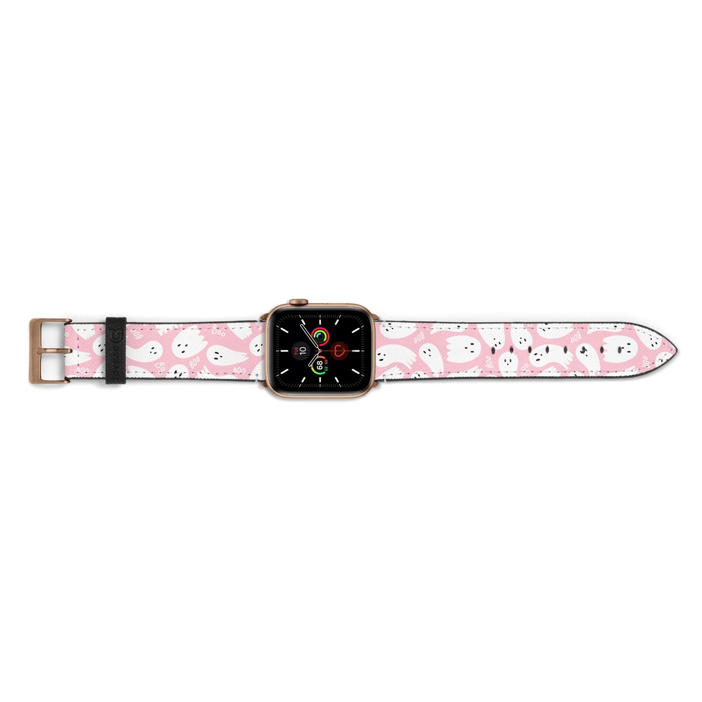 Pink Ghost Apple Watch Strap Landscape Image Gold Hardware