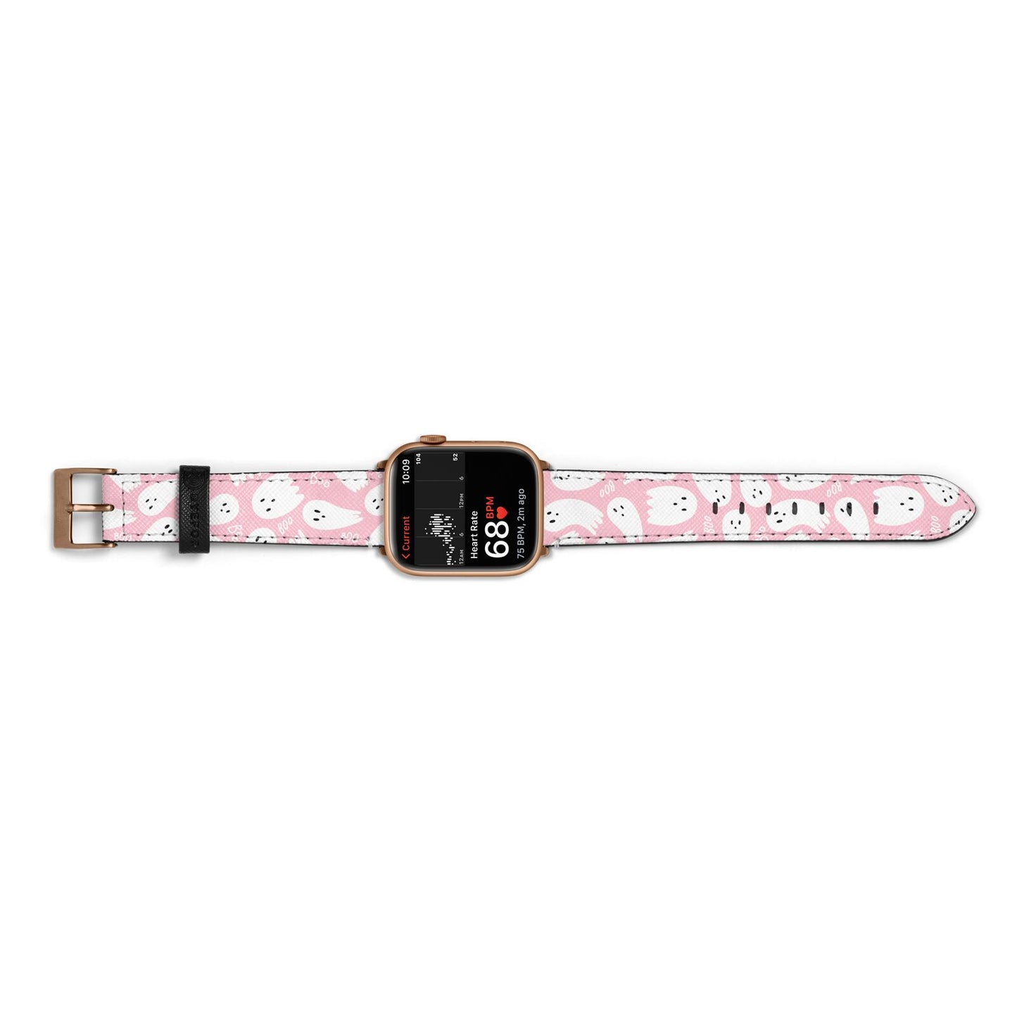 Pink Ghost Apple Watch Strap Size 38mm Landscape Image Gold Hardware