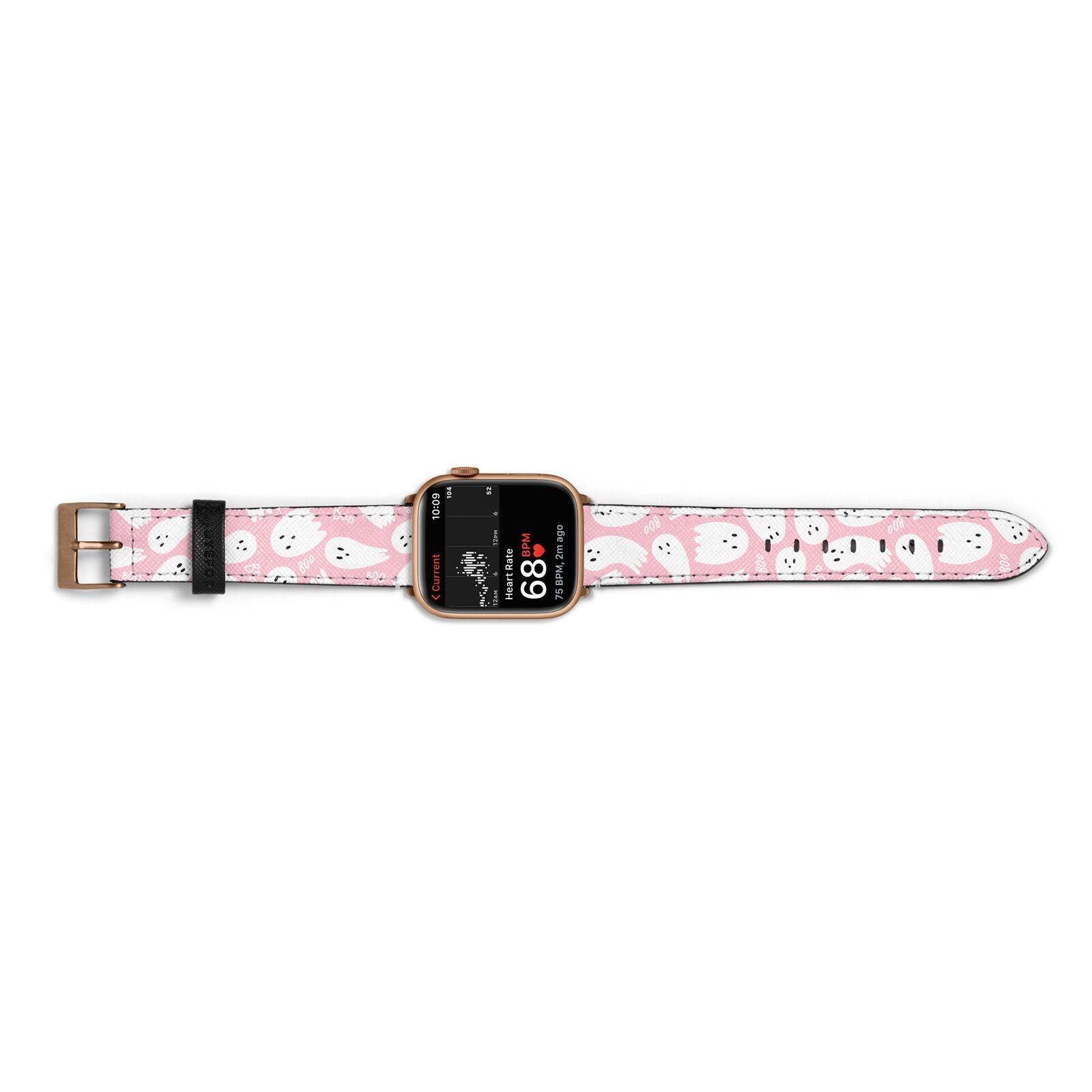 Pink Ghost Apple Watch Strap Size 38mm Landscape Image Gold Hardware