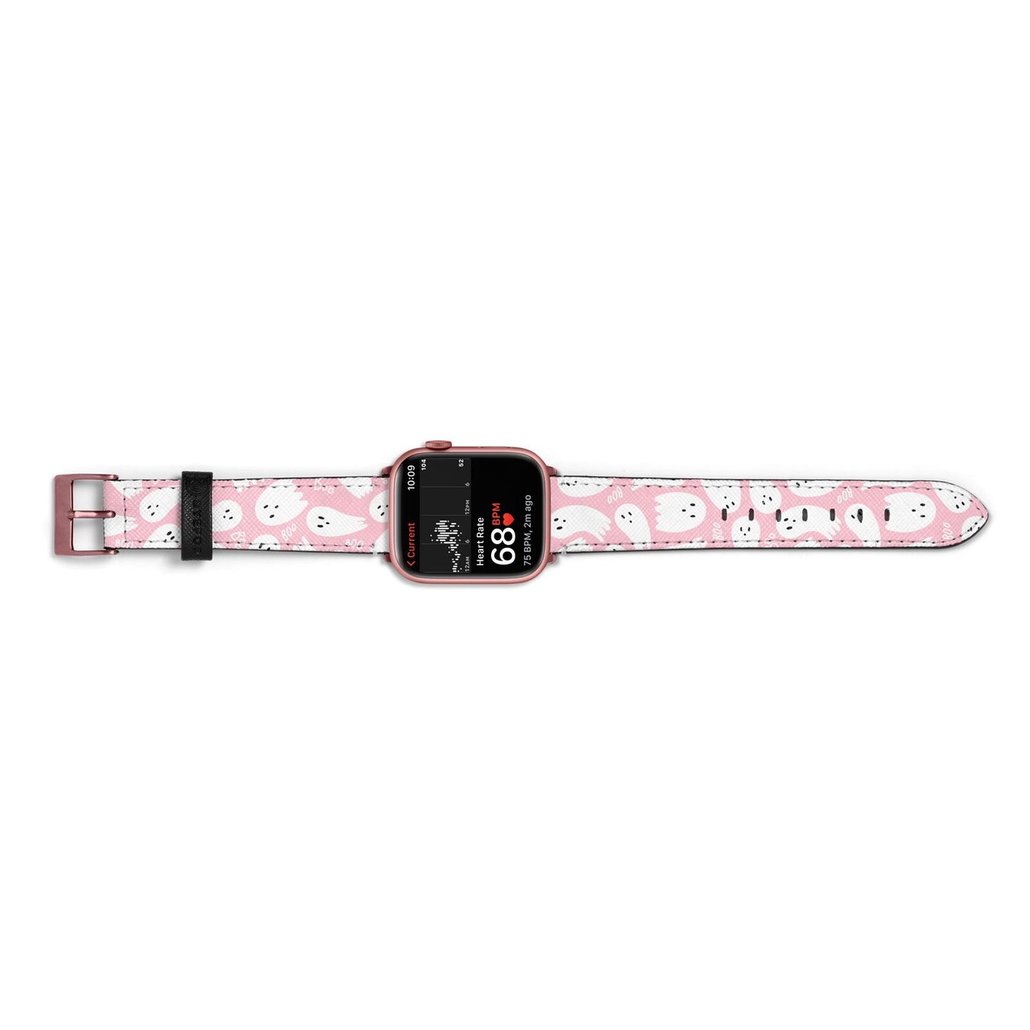Pink Ghost Apple Watch Strap Size 38mm Landscape Image Rose Gold Hardware