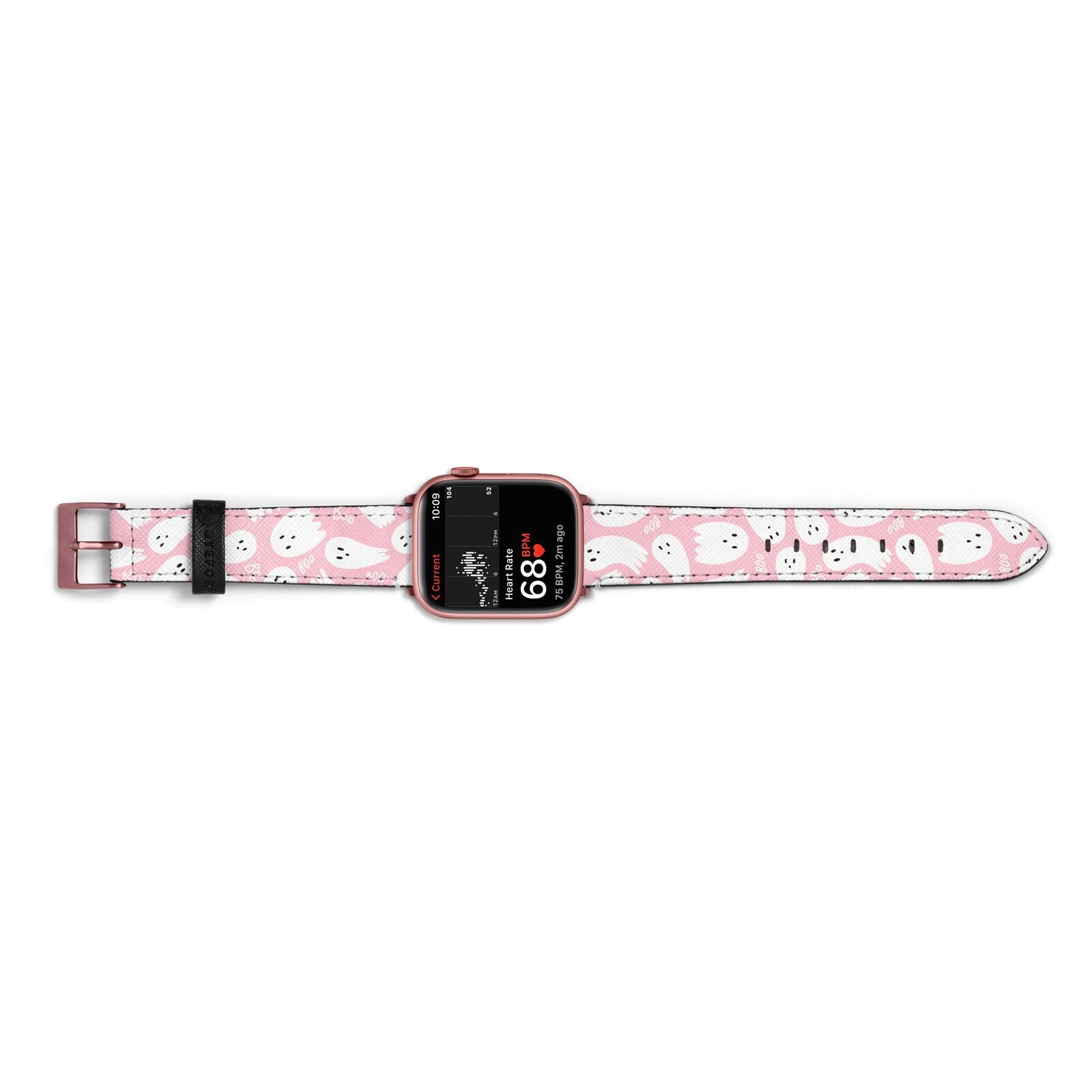 Pink Ghost Apple Watch Strap Size 38mm Landscape Image Rose Gold Hardware