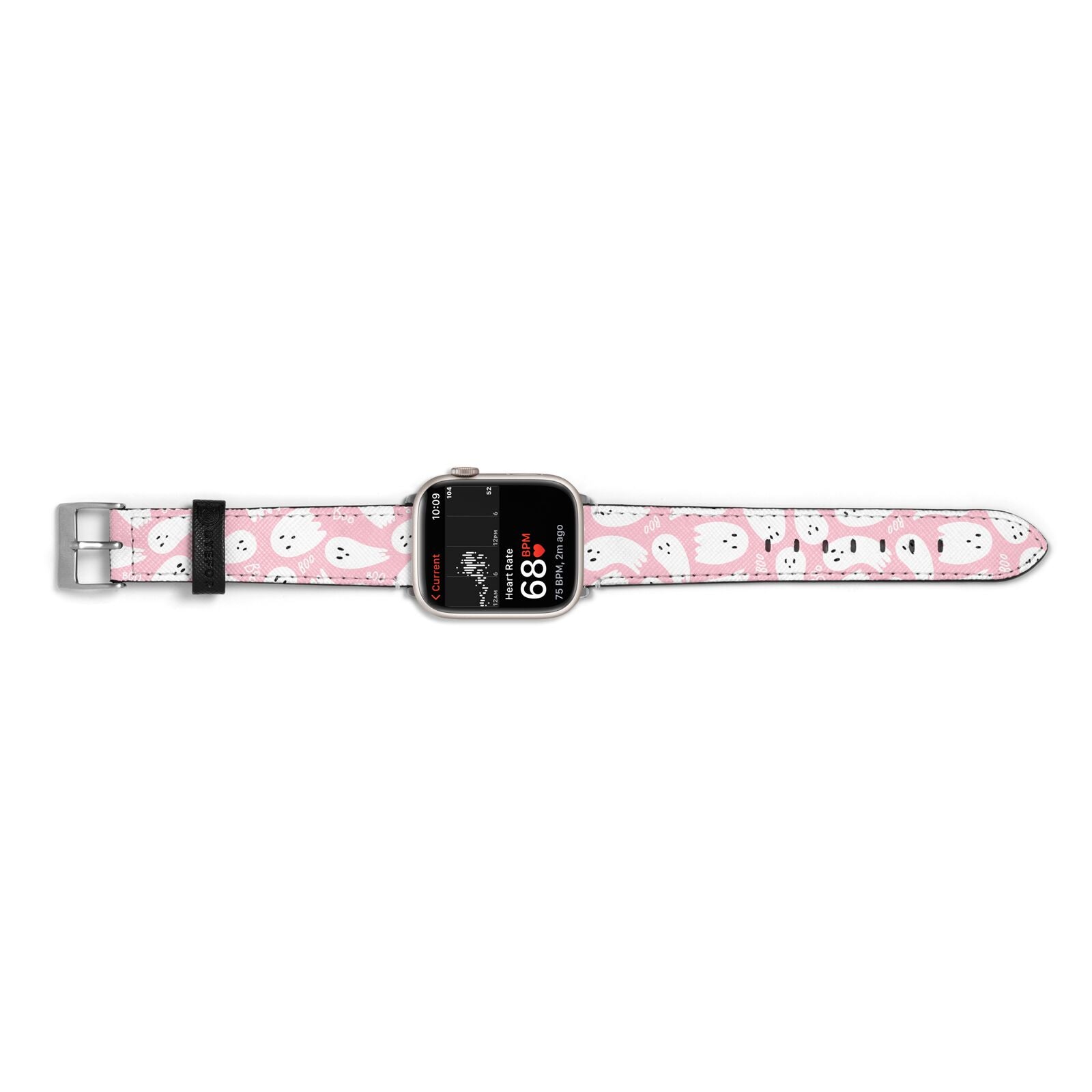 Pink Ghost Apple Watch Strap Size 38mm Landscape Image Silver Hardware