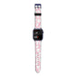 Pink Ghost Apple Watch Strap Size 38mm with Blue Hardware