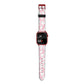 Pink Ghost Apple Watch Strap Size 38mm with Red Hardware