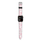 Pink Ghost Apple Watch Strap Size 38mm with Silver Hardware