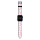 Pink Ghost Apple Watch Strap with Blue Hardware