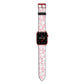 Pink Ghost Apple Watch Strap with Red Hardware