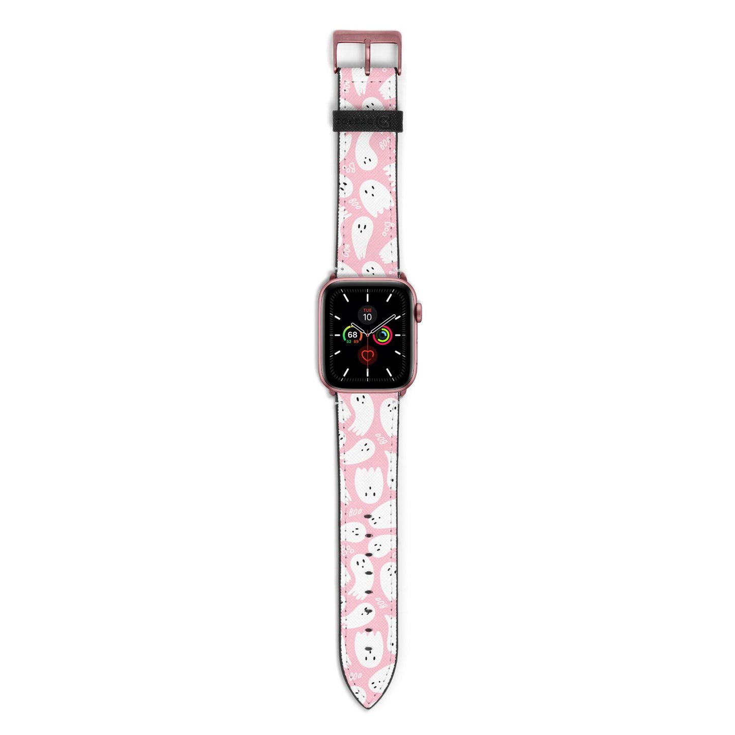 Pink Ghost Apple Watch Strap with Rose Gold Hardware