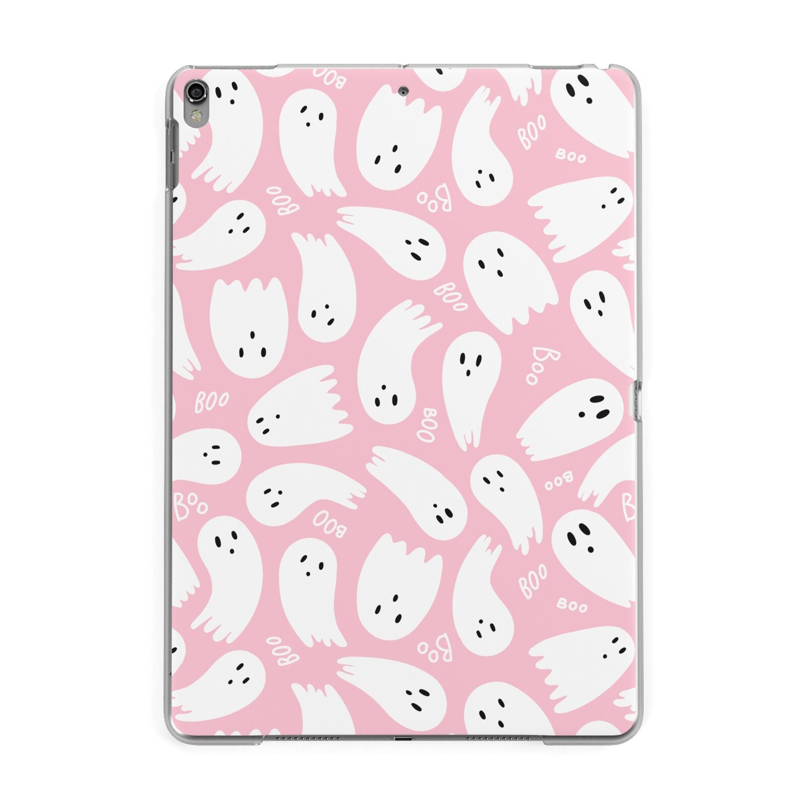 Pink Ghost Apple iPad Grey Case