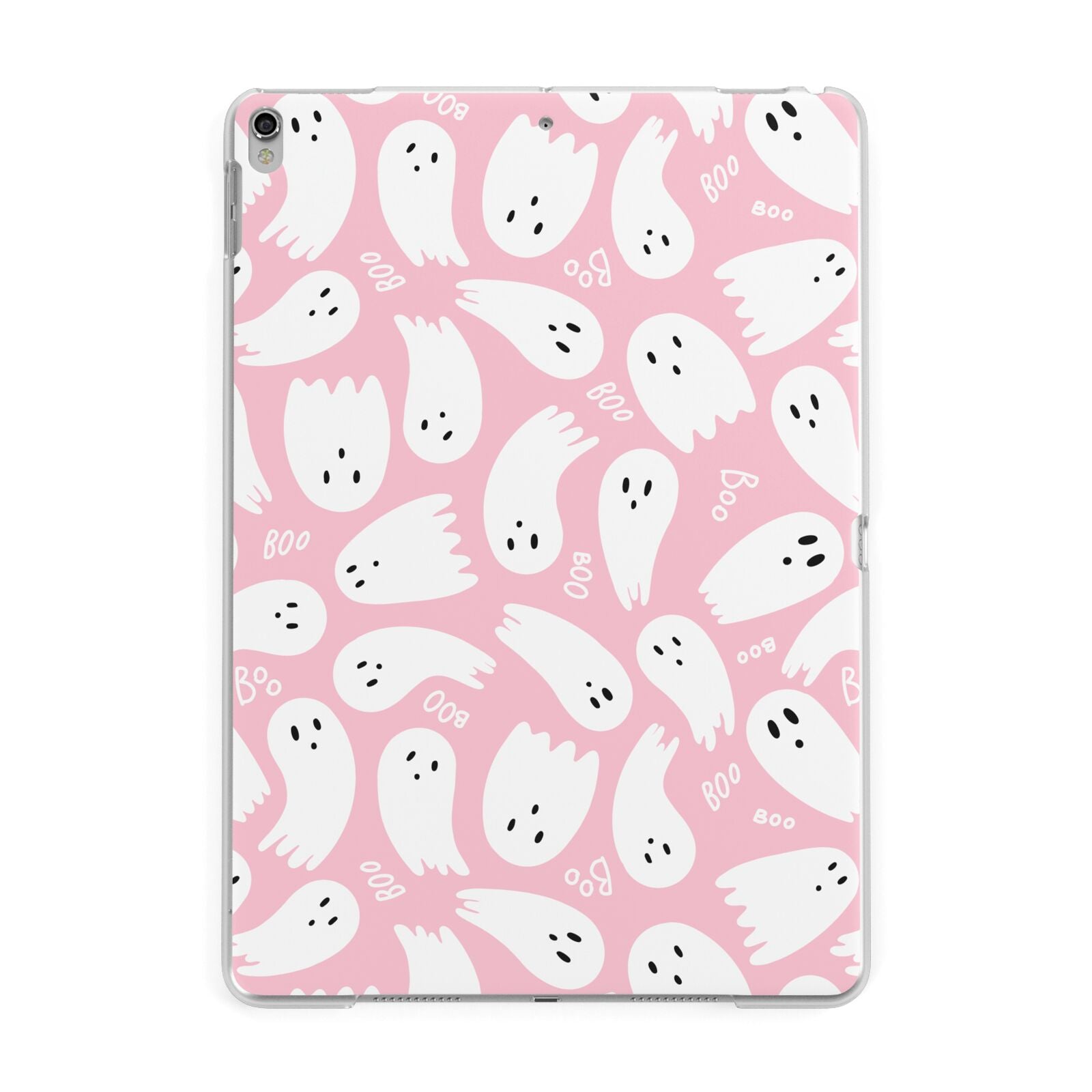 Pink Ghost Apple iPad Silver Case