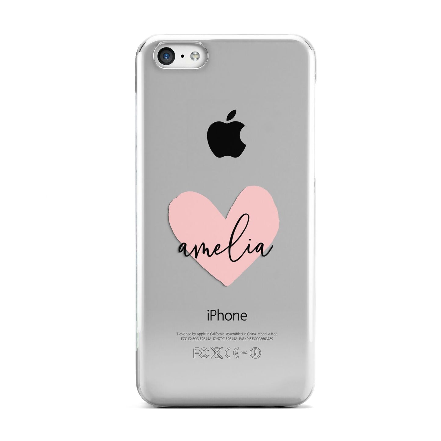 Pink Heart Sketch with Name Apple iPhone 5c Case