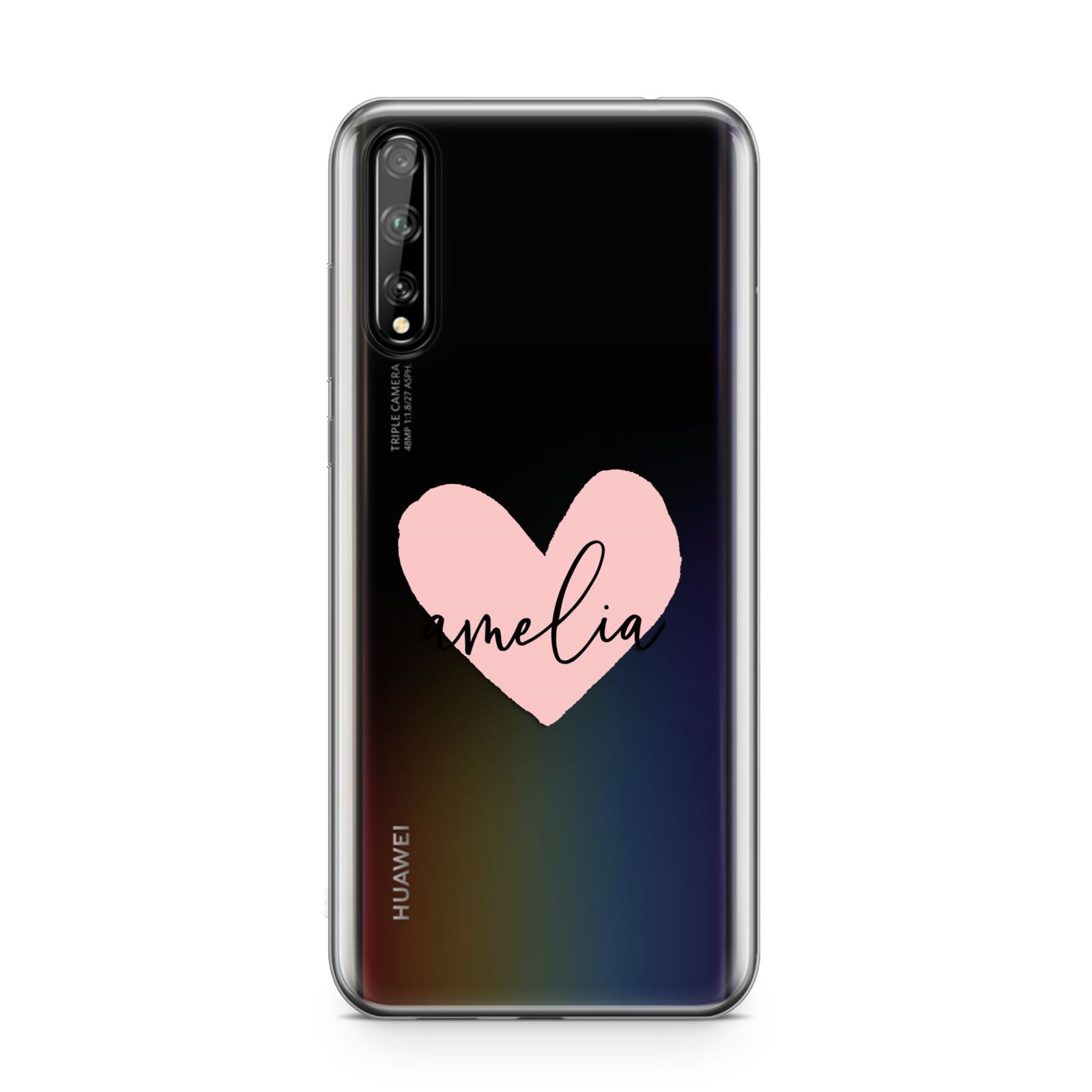 Pink Heart Sketch with Name Huawei Enjoy 10s Phone Case