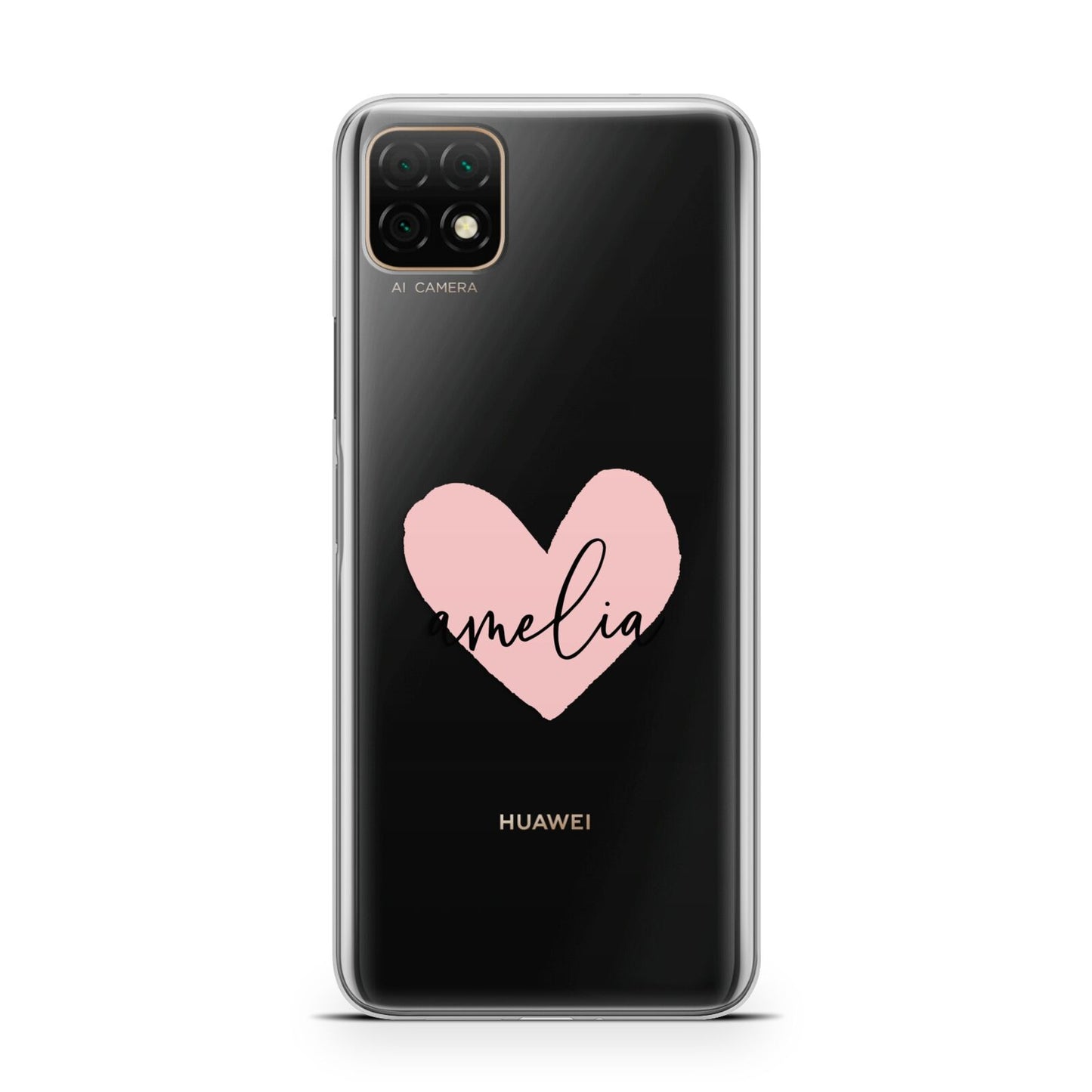 Pink Heart Sketch with Name Huawei Enjoy 20 Phone Case