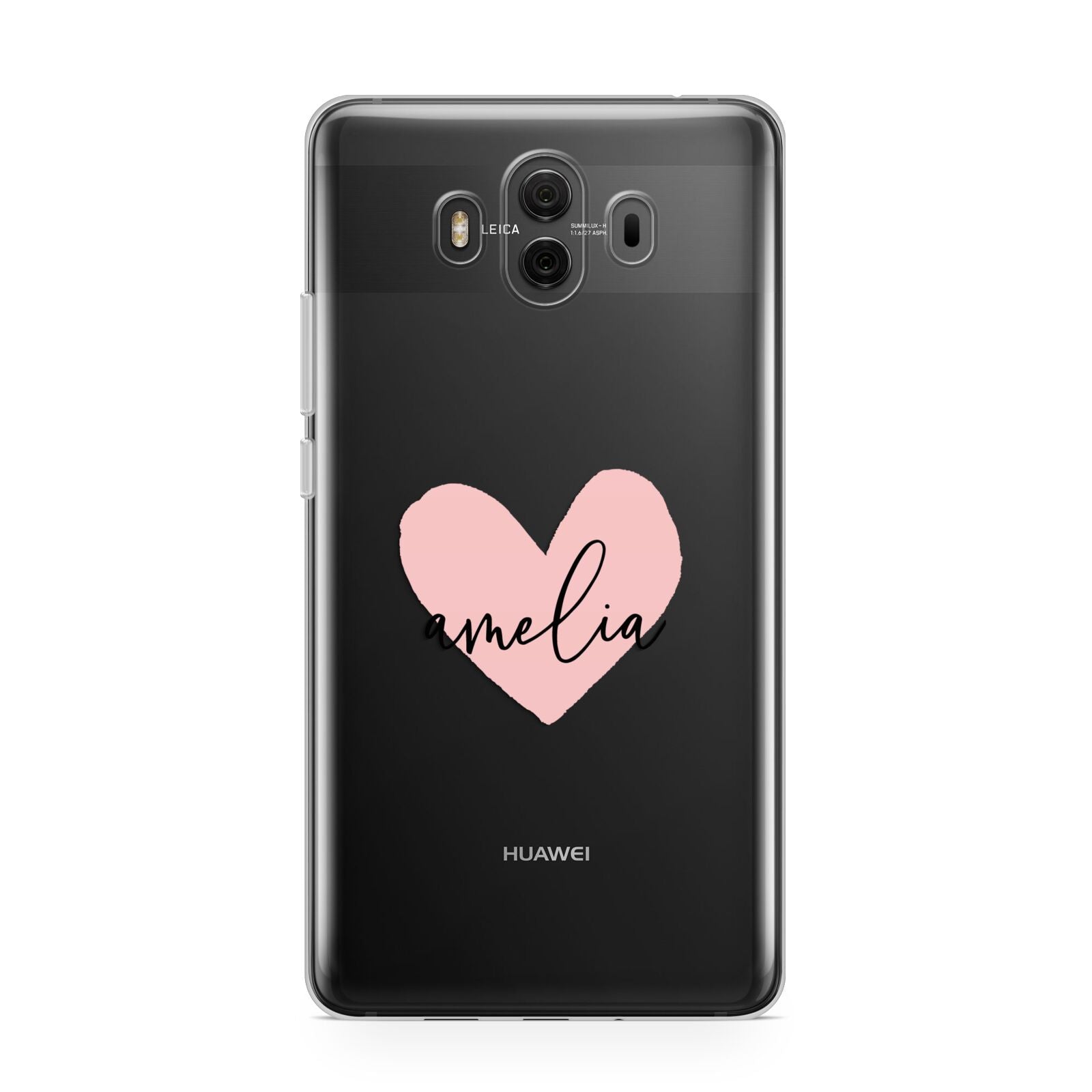 Pink Heart Sketch with Name Huawei Mate 10 Protective Phone Case