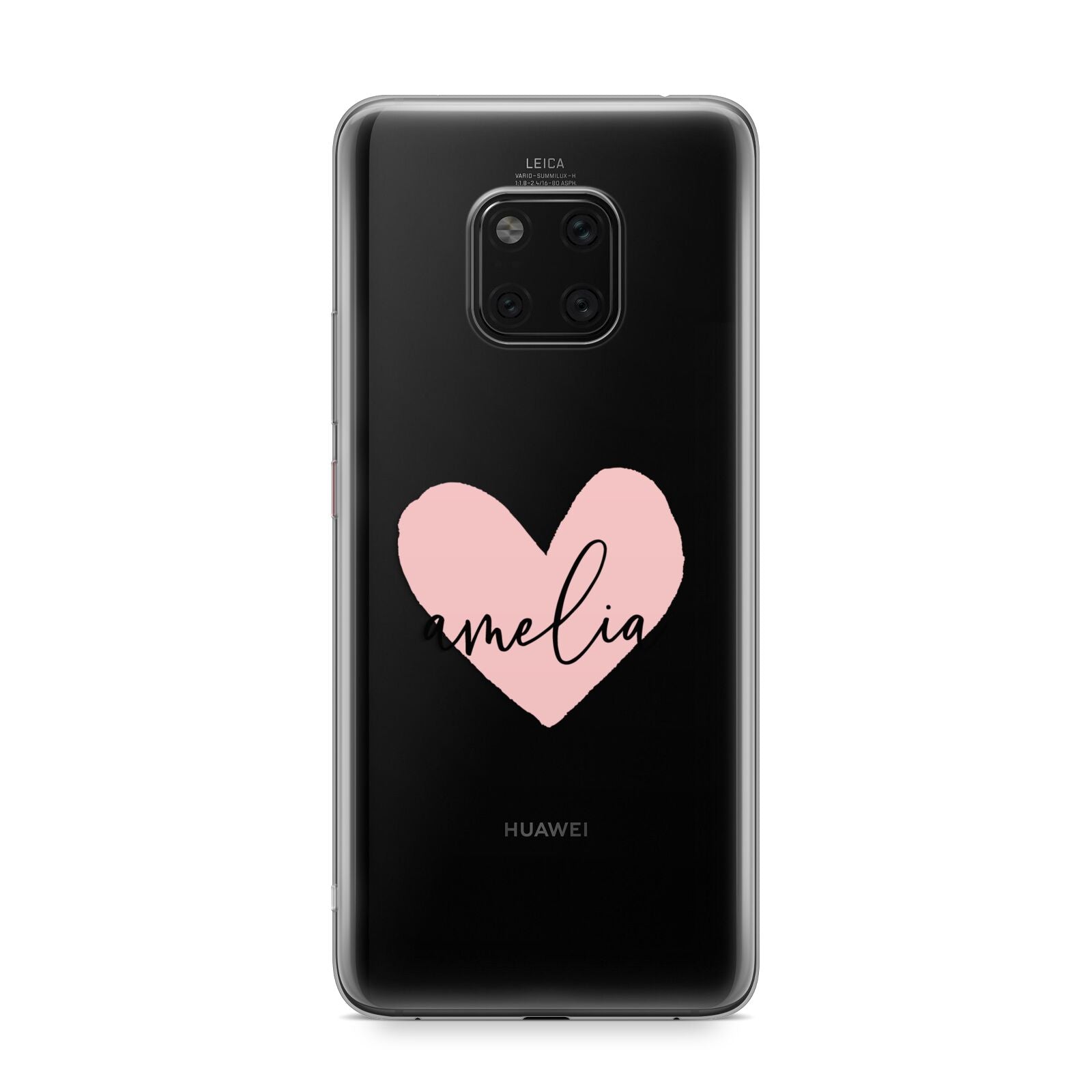 Pink Heart Sketch with Name Huawei Mate 20 Pro Phone Case