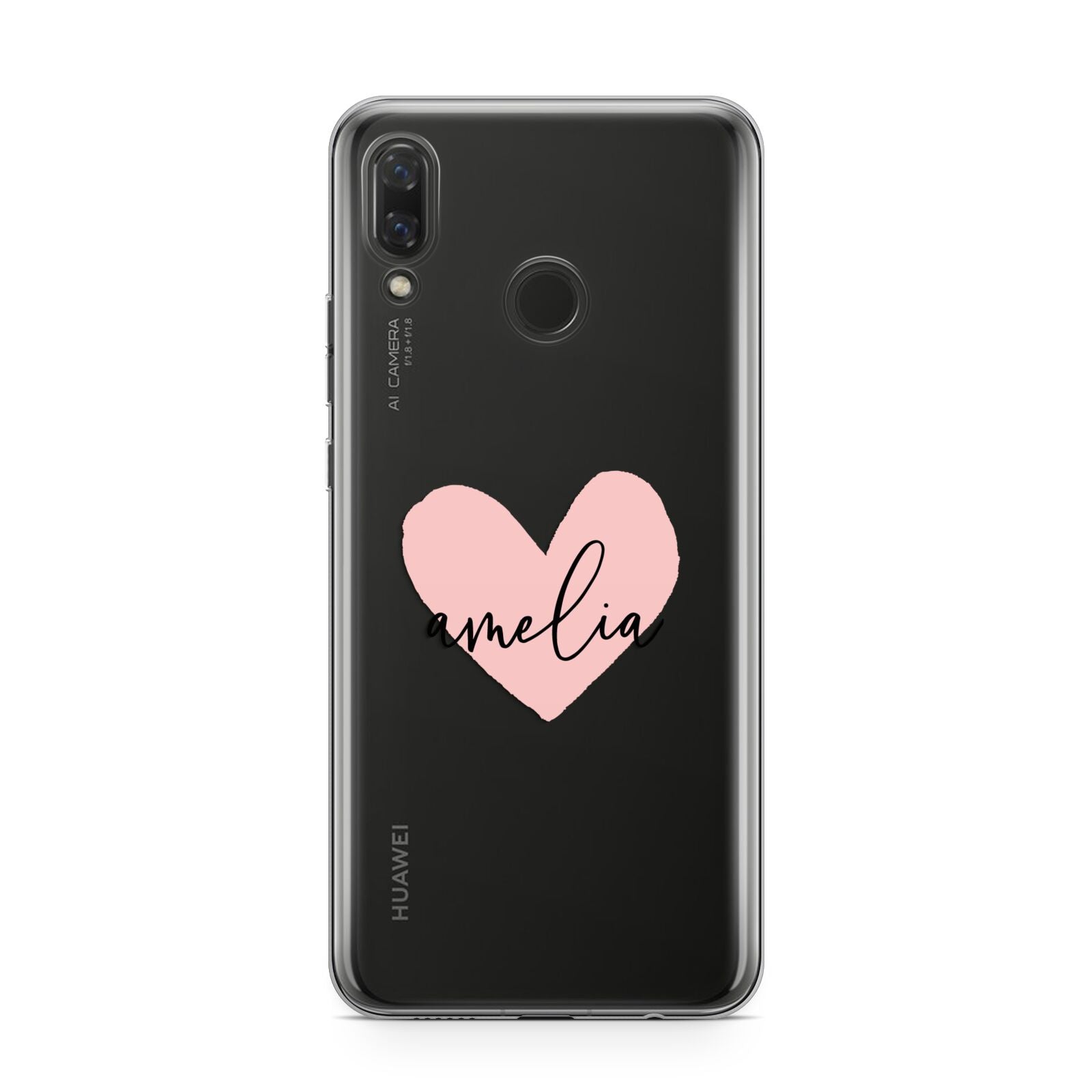 Pink Heart Sketch with Name Huawei Nova 3 Phone Case