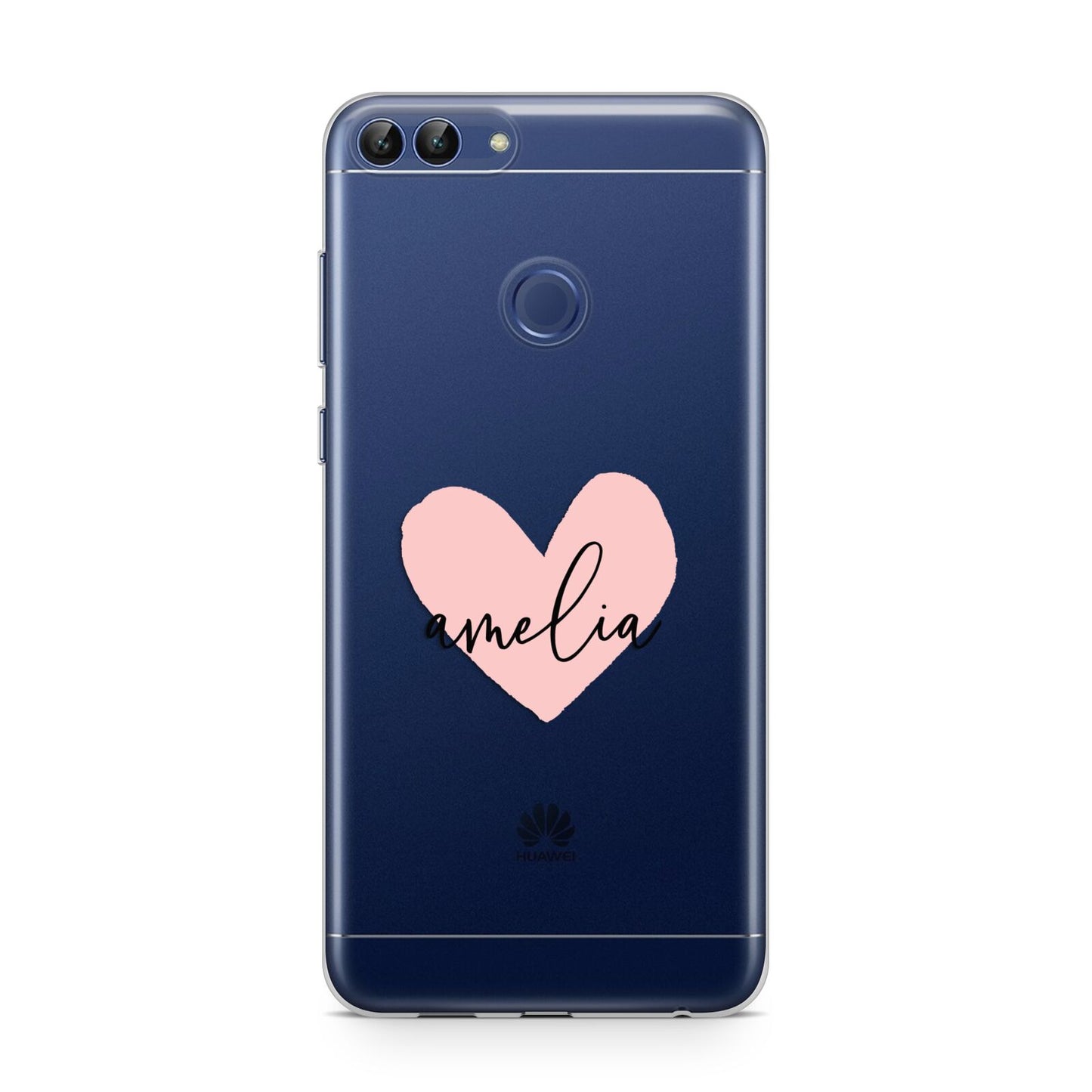 Pink Heart Sketch with Name Huawei P Smart Case