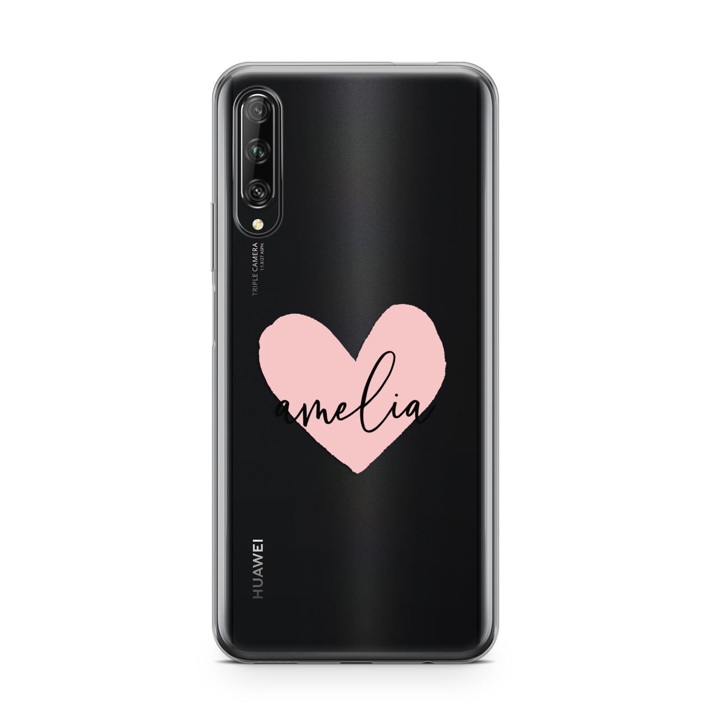 Pink Heart Sketch with Name Huawei P Smart Pro 2019