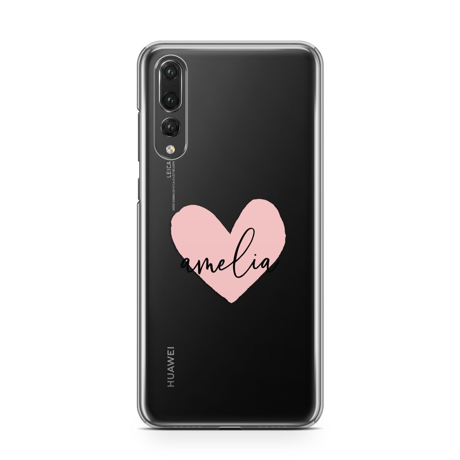 Pink Heart Sketch with Name Huawei P20 Pro Phone Case