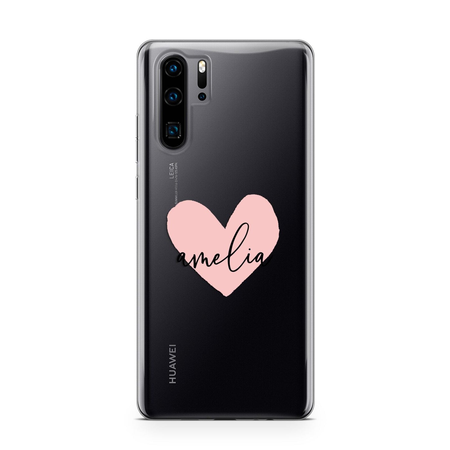 Pink Heart Sketch with Name Huawei P30 Pro Phone Case