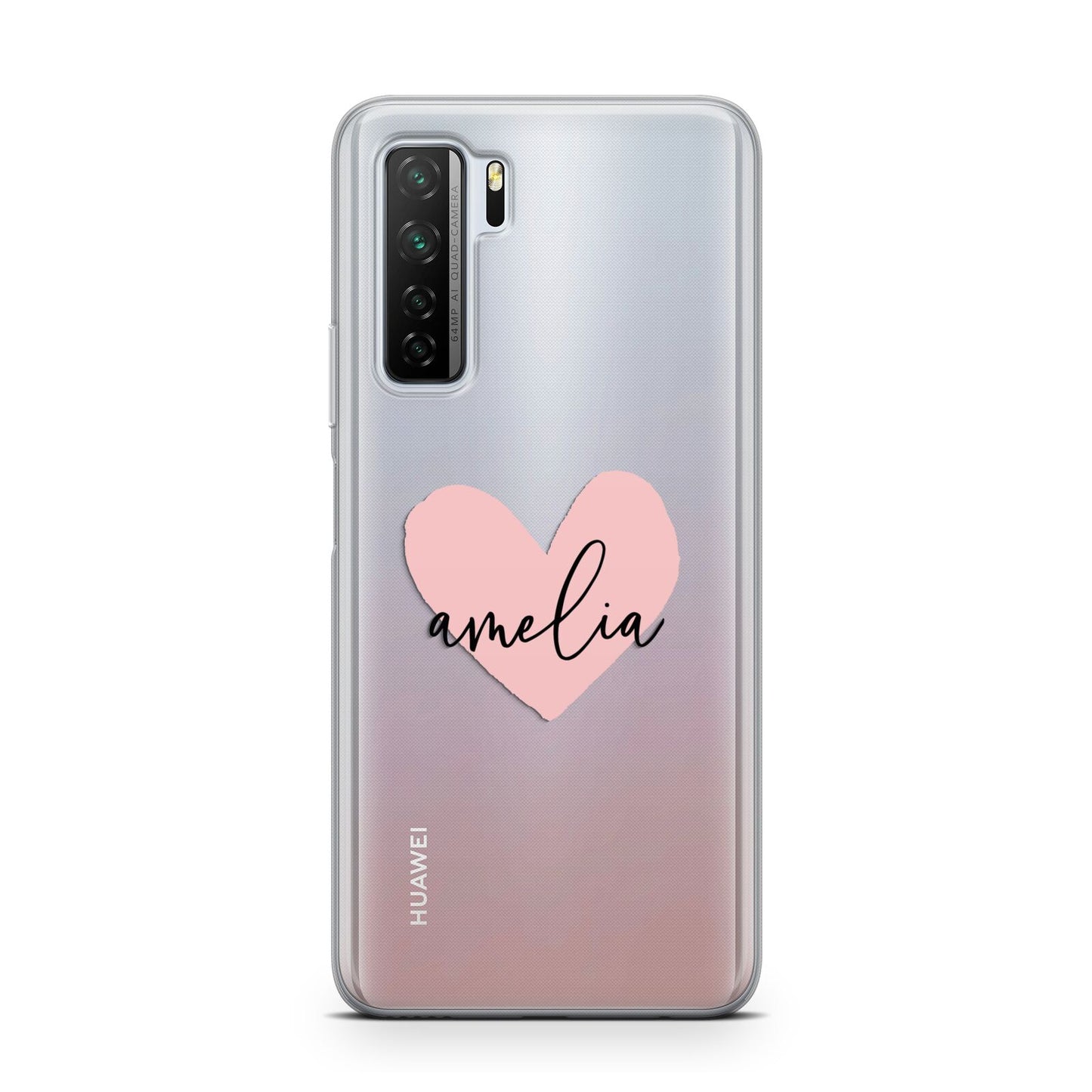 Pink Heart Sketch with Name Huawei P40 Lite 5G Phone Case