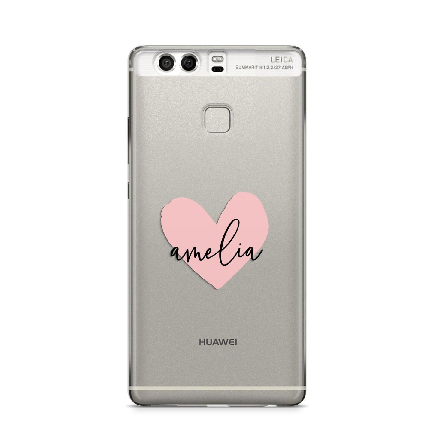 Pink Heart Sketch with Name Huawei P9 Case