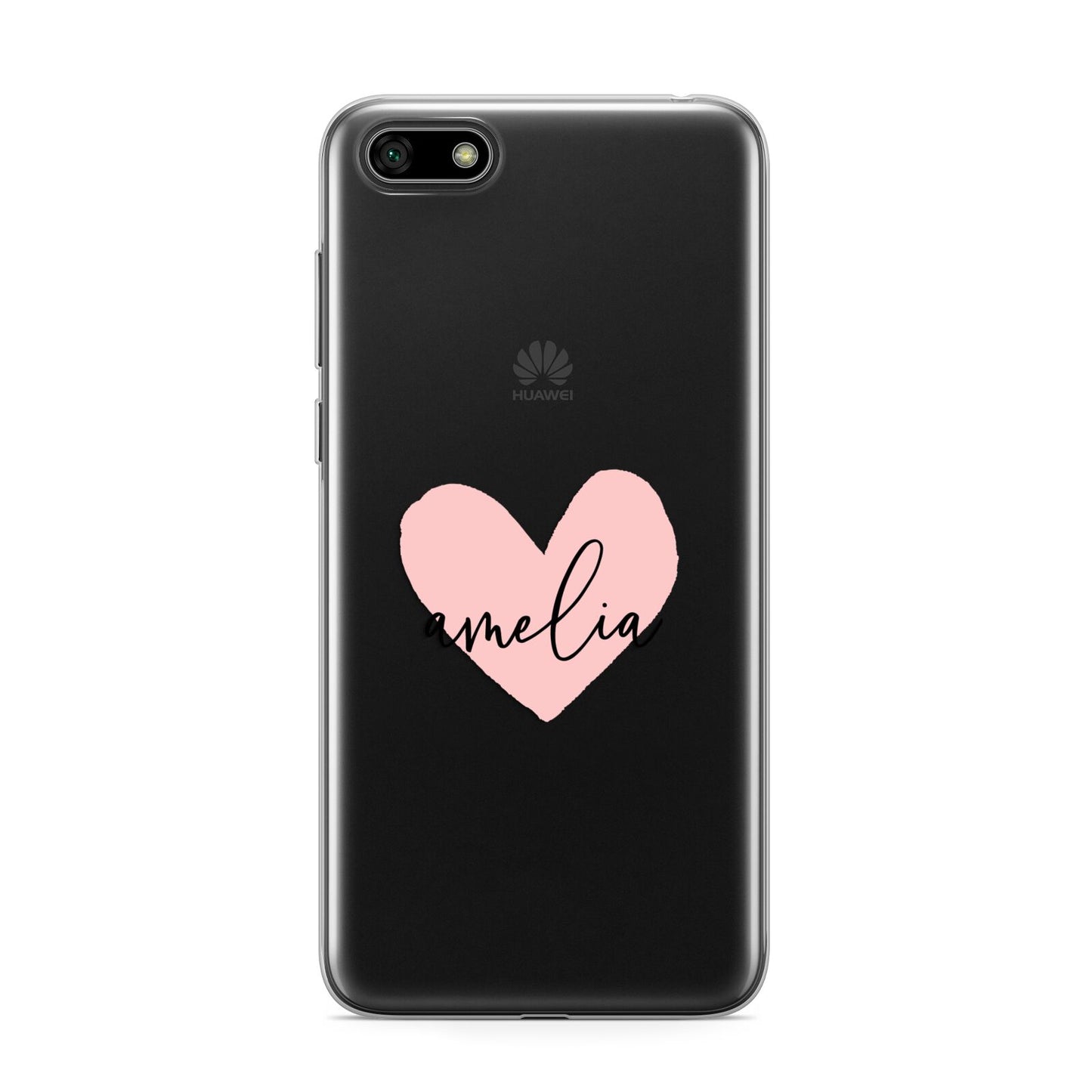 Pink Heart Sketch with Name Huawei Y5 Prime 2018 Phone Case