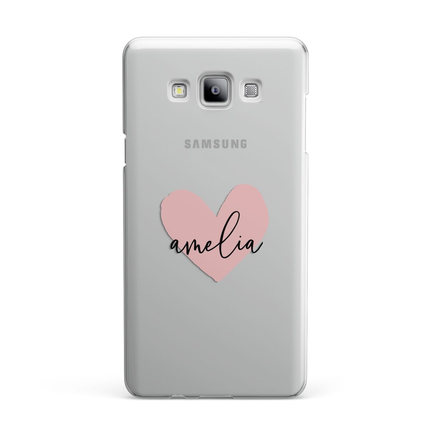 Pink Heart Sketch with Name Samsung Galaxy A7 2015 Case