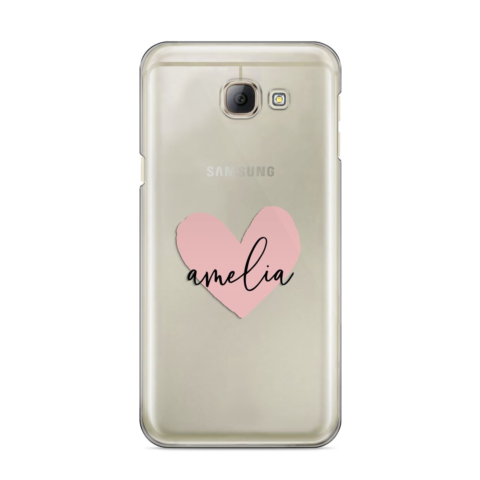 Pink Heart Sketch with Name Samsung Galaxy A8 2016 Case