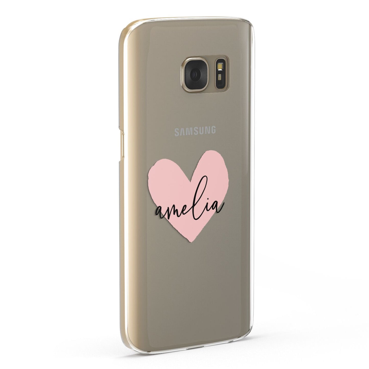 Pink Heart Sketch with Name Samsung Galaxy Case Fourty Five Degrees