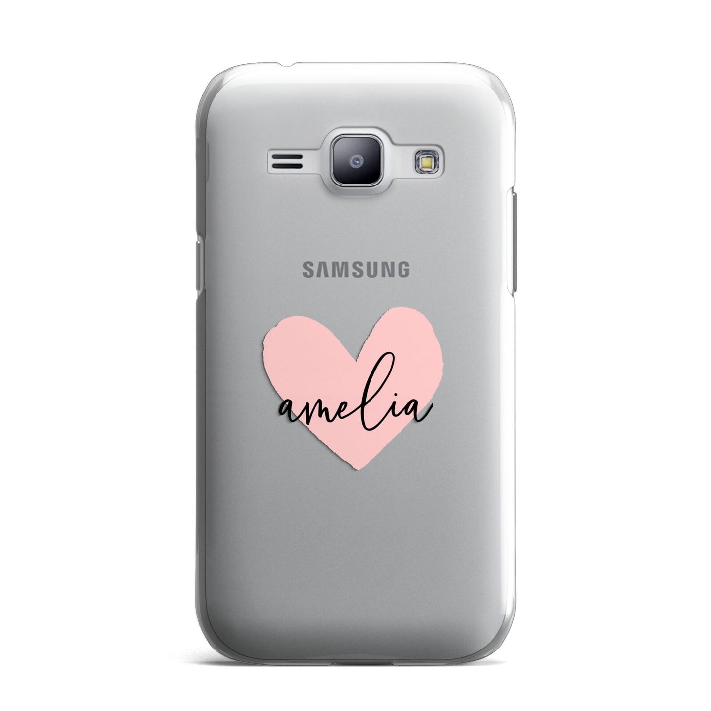 Pink Heart Sketch with Name Samsung Galaxy J1 2015 Case