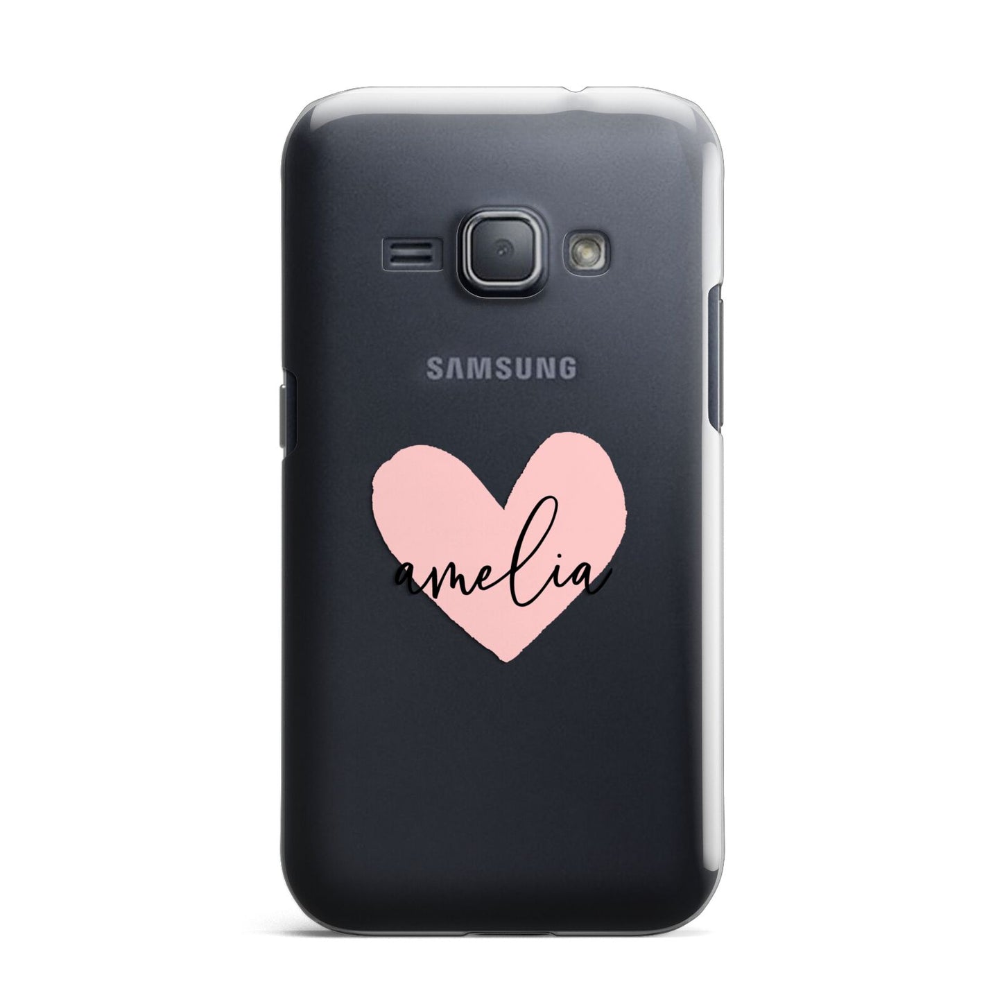 Pink Heart Sketch with Name Samsung Galaxy J1 2016 Case