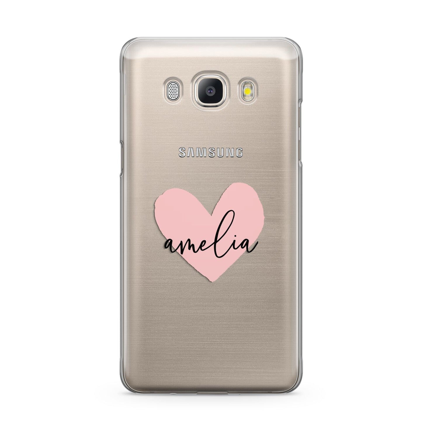 Pink Heart Sketch with Name Samsung Galaxy J5 2016 Case