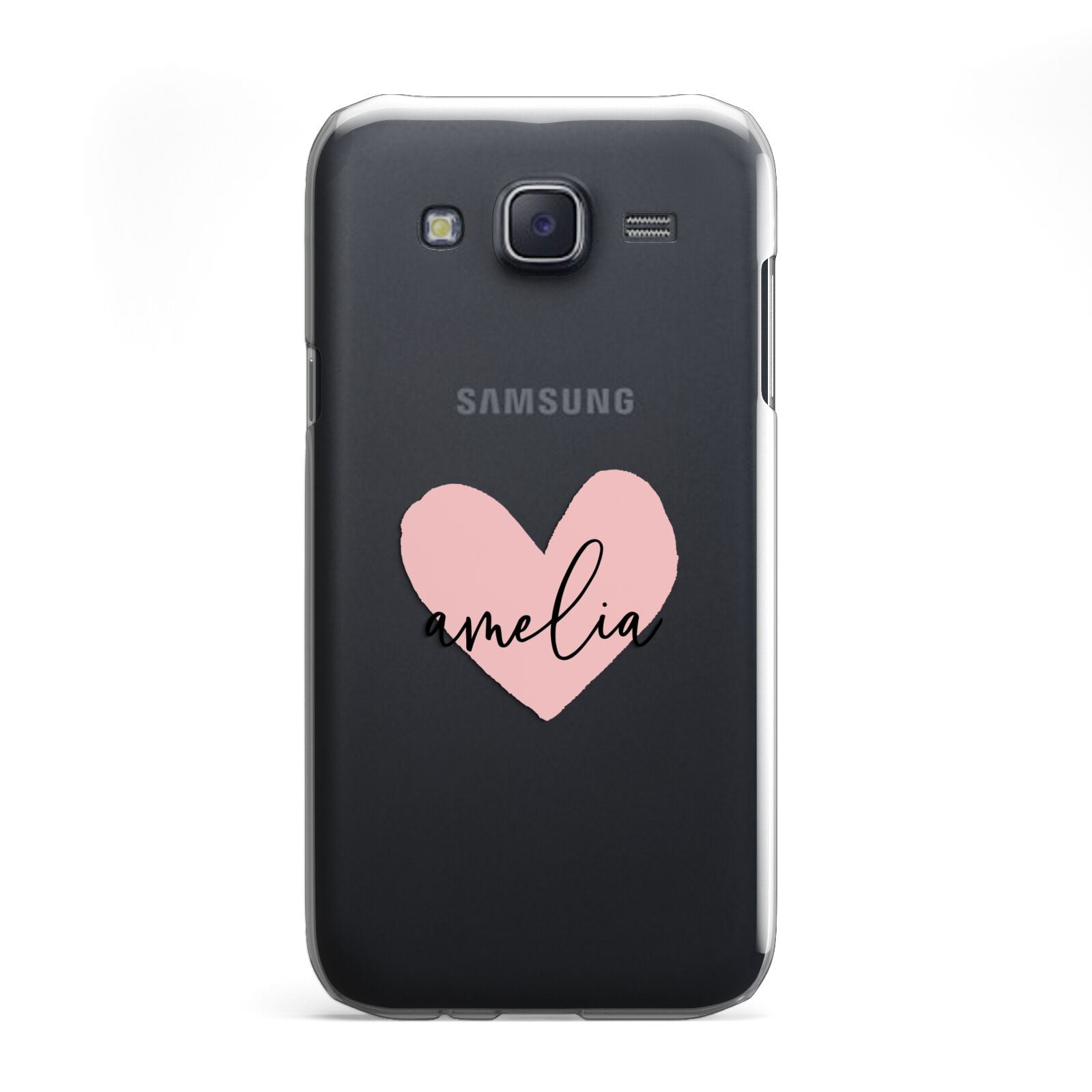 Pink Heart Sketch with Name Samsung Galaxy J5 Case