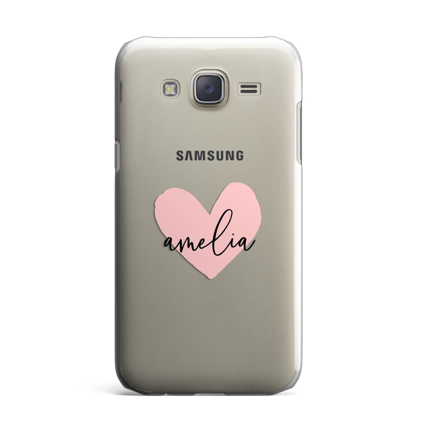 Pink Heart Sketch with Name Samsung Galaxy J7 Case