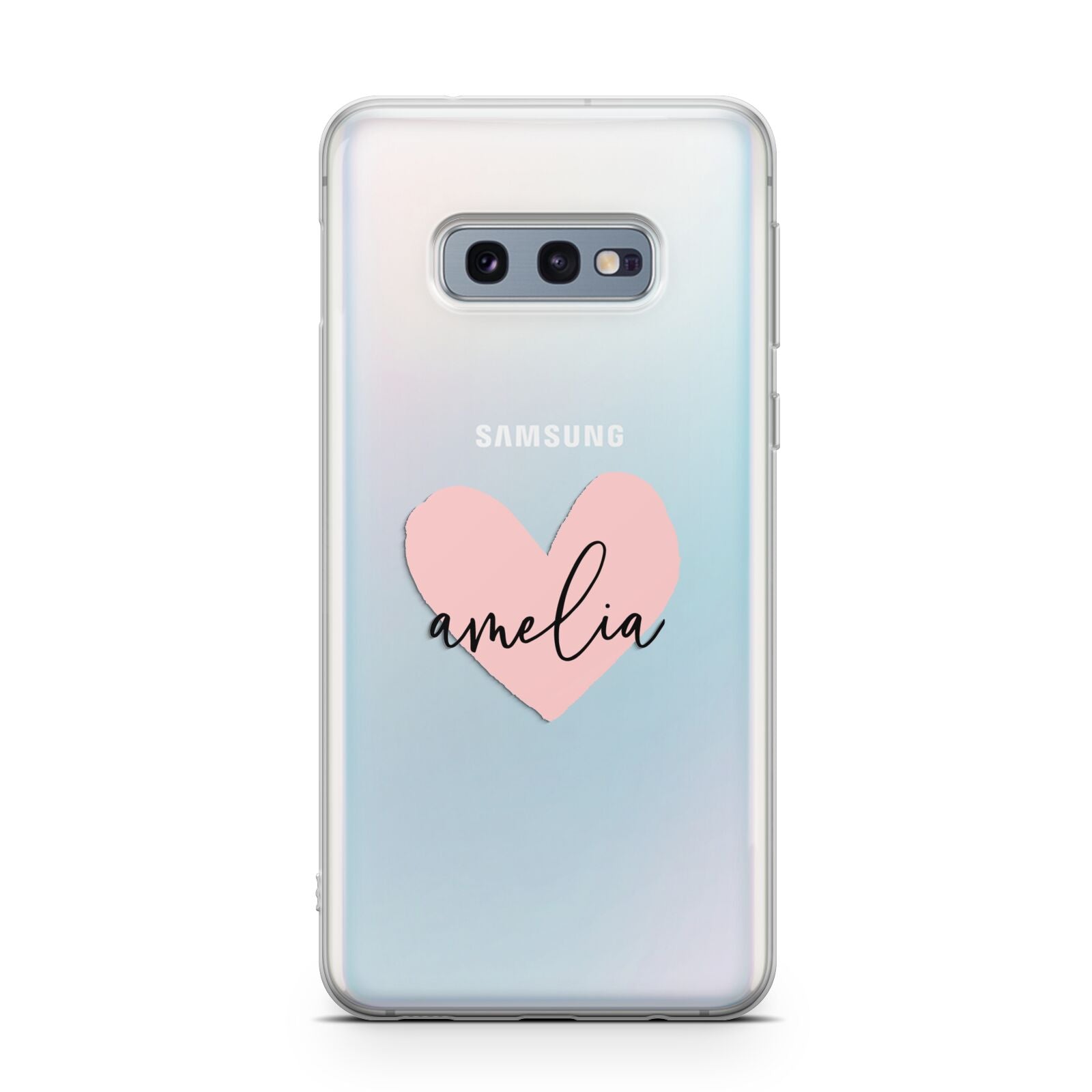 Pink Heart Sketch with Name Samsung Galaxy S10E Case