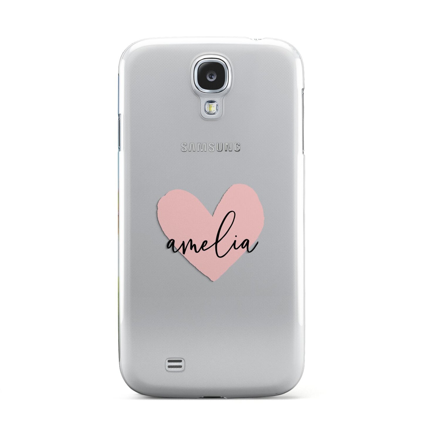 Pink Heart Sketch with Name Samsung Galaxy S4 Case