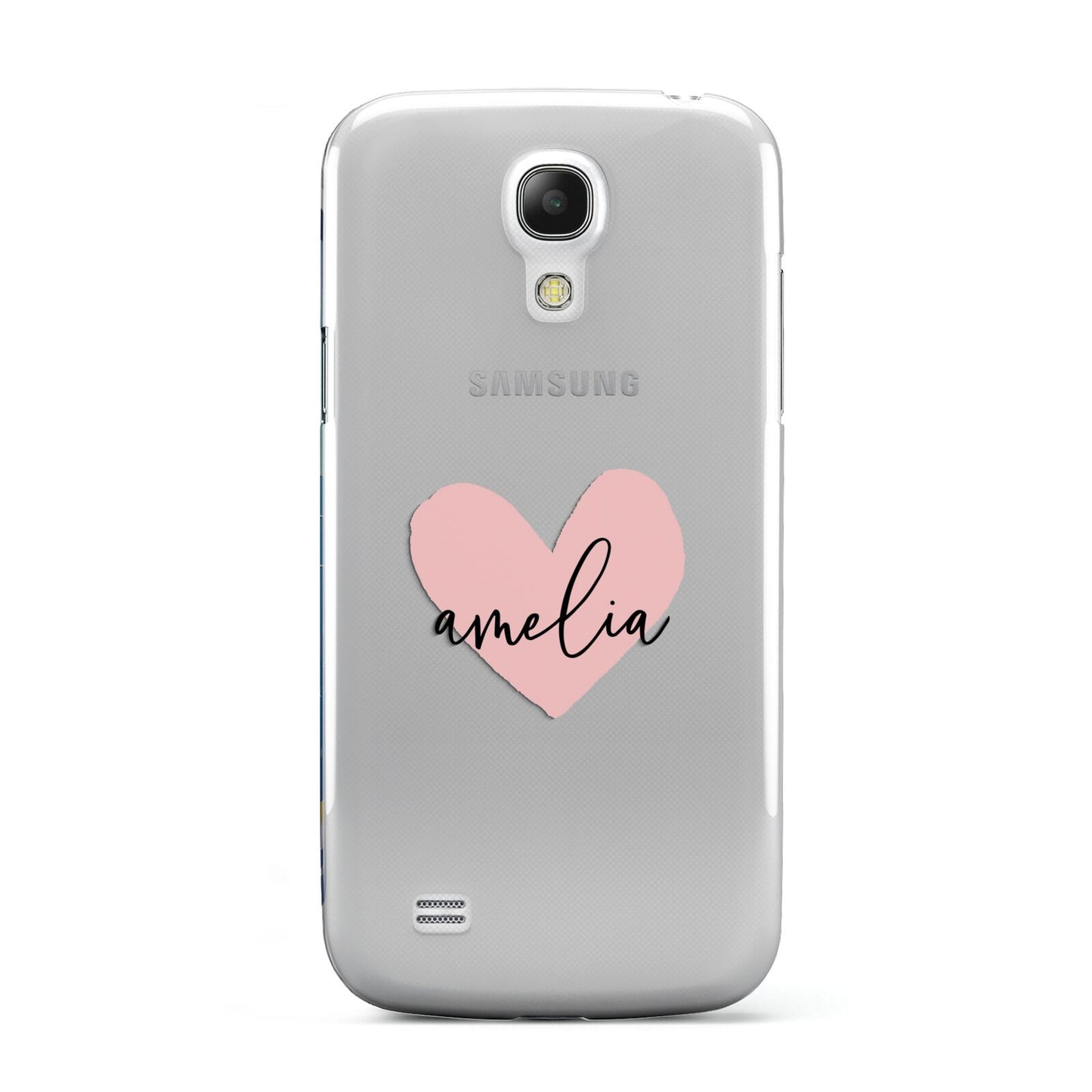 Pink Heart Sketch with Name Samsung Galaxy S4 Mini Case