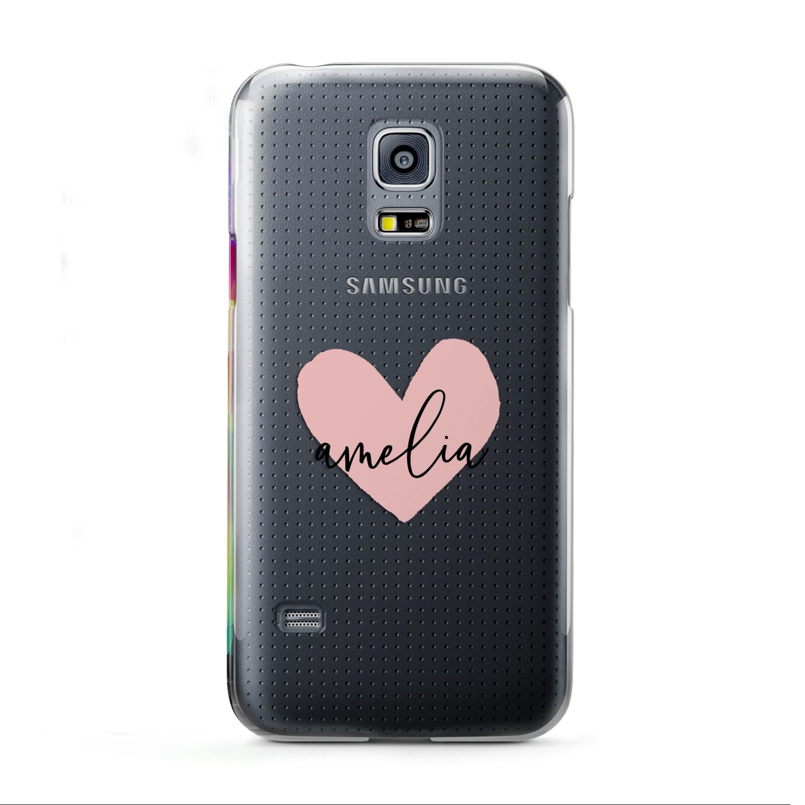 Pink Heart Sketch with Name Samsung Galaxy S5 Mini Case