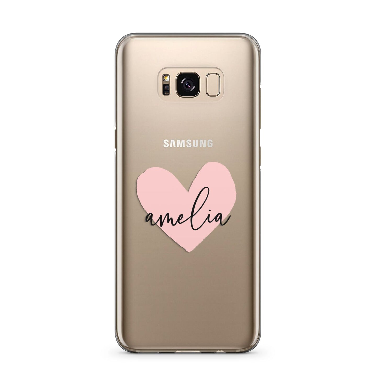 Pink Heart Sketch with Name Samsung Galaxy S8 Plus Case