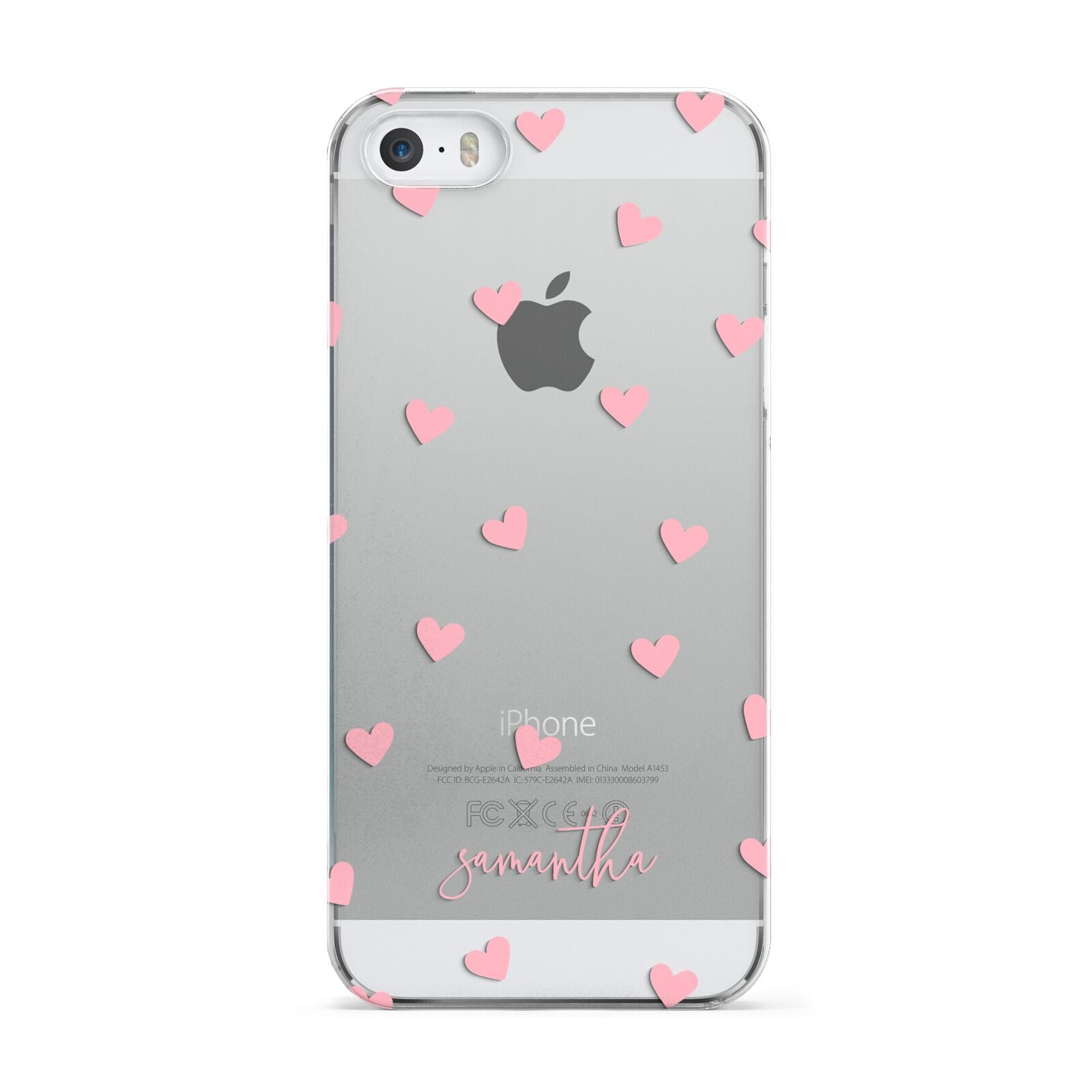 Pink Hearts with Custom Name iPhone Case – Dyefor