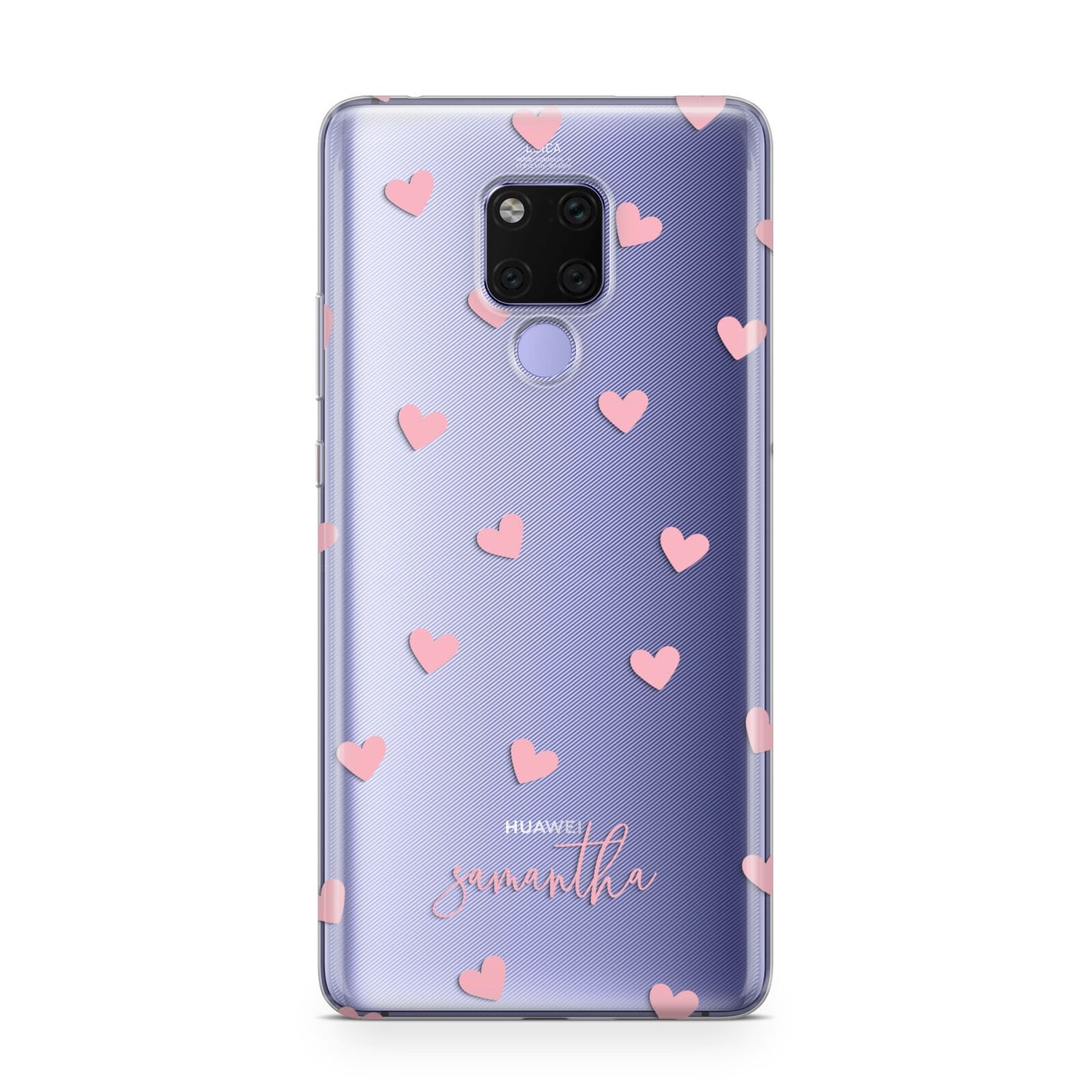 Pink Hearts with Custom Name Huawei Mate 20X Phone Case