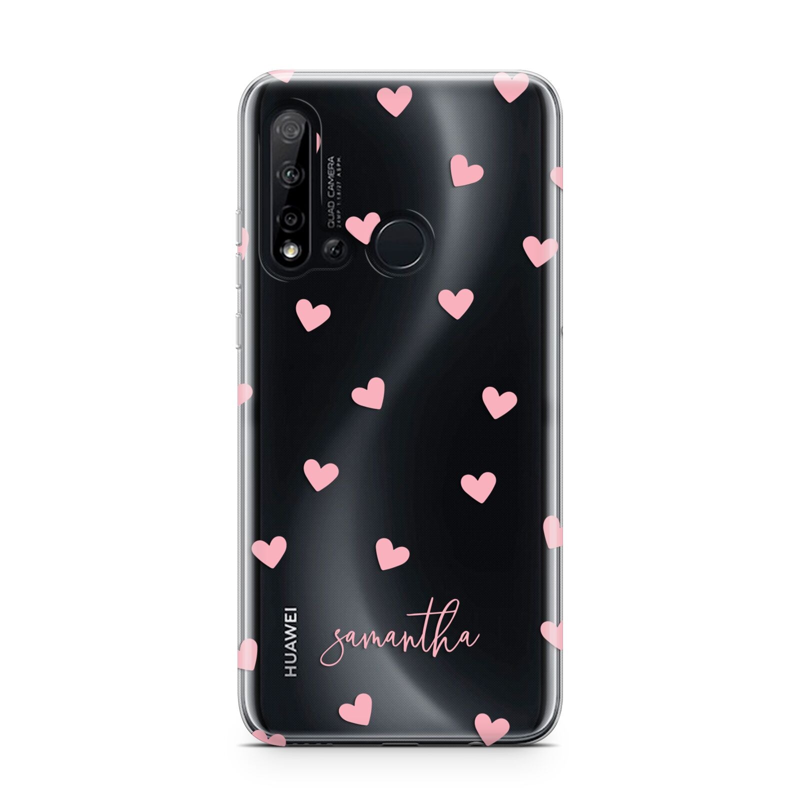 Pink Hearts with Custom Name Huawei P20 Lite 5G Phone Case