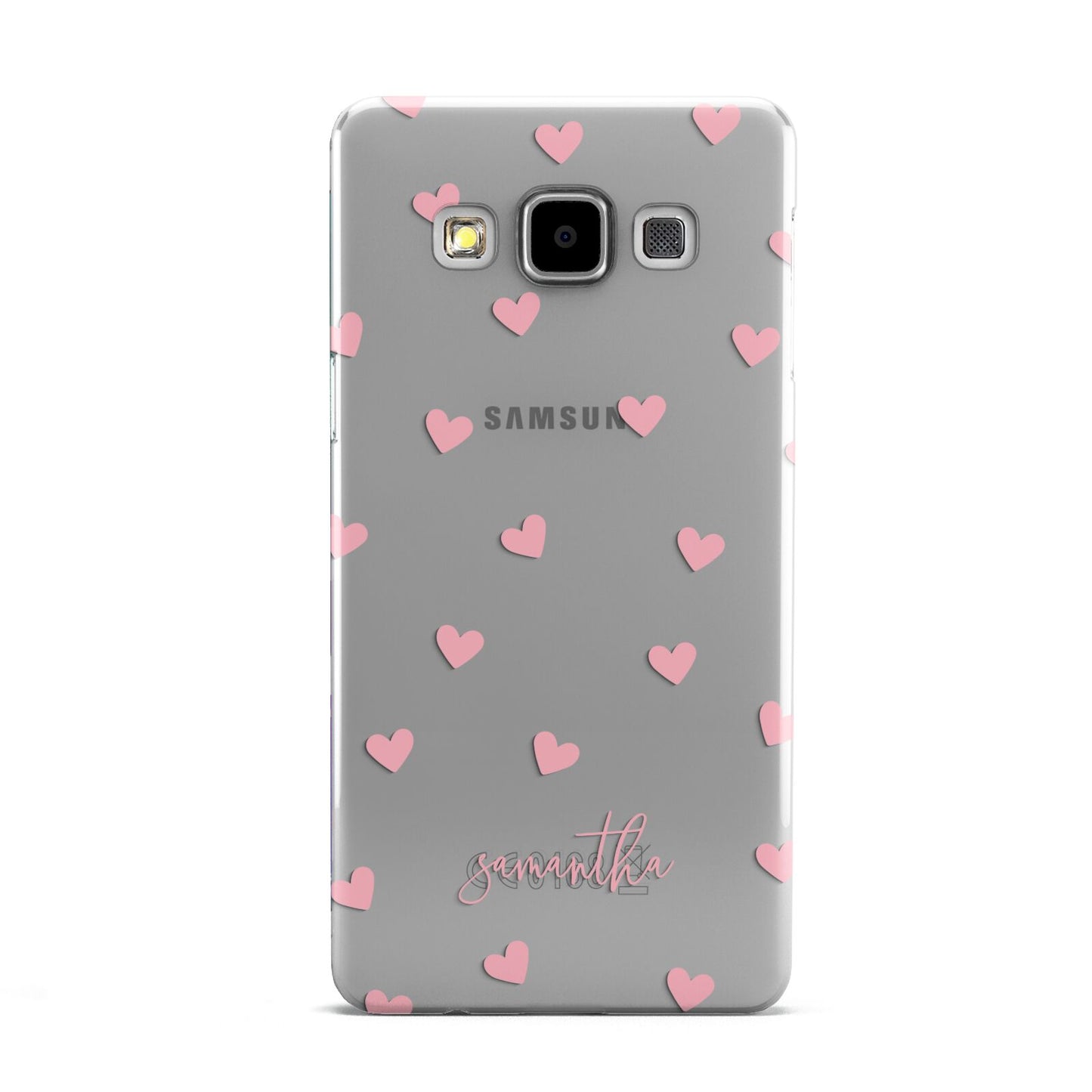 Pink Hearts with Custom Name Samsung Galaxy A5 Case