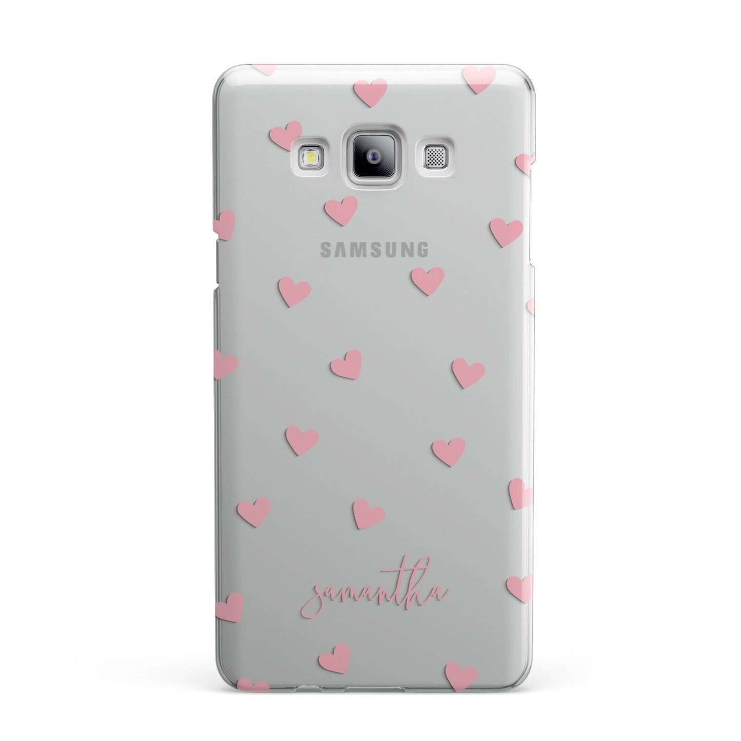 Pink Hearts with Custom Name Samsung Galaxy A7 2015 Case