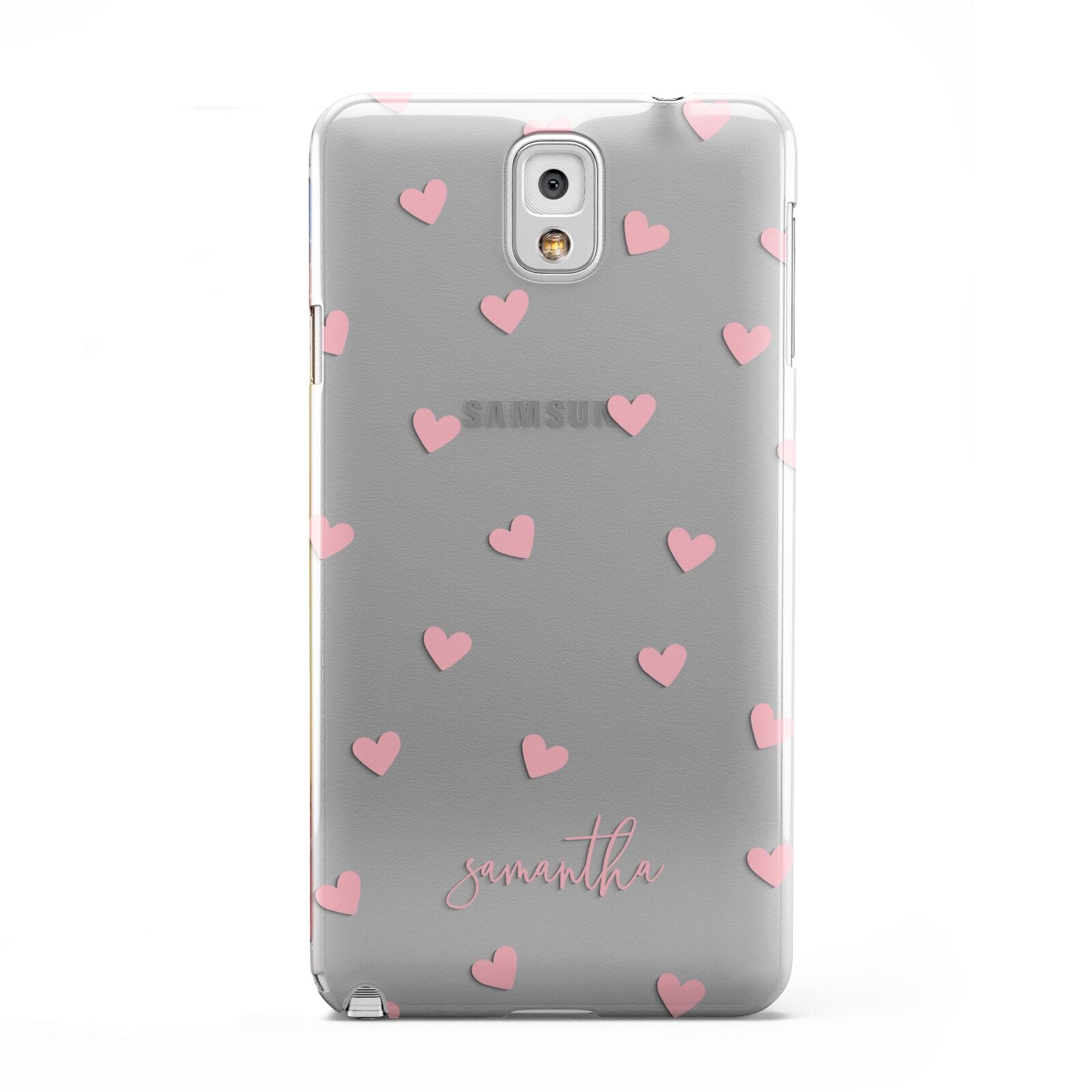 Pink Hearts with Custom Name Samsung Galaxy Note 3 Case