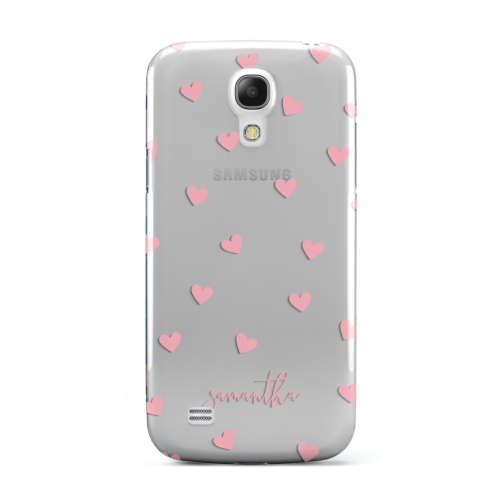 Pink Hearts with Custom Name Samsung Galaxy S4 Mini Case